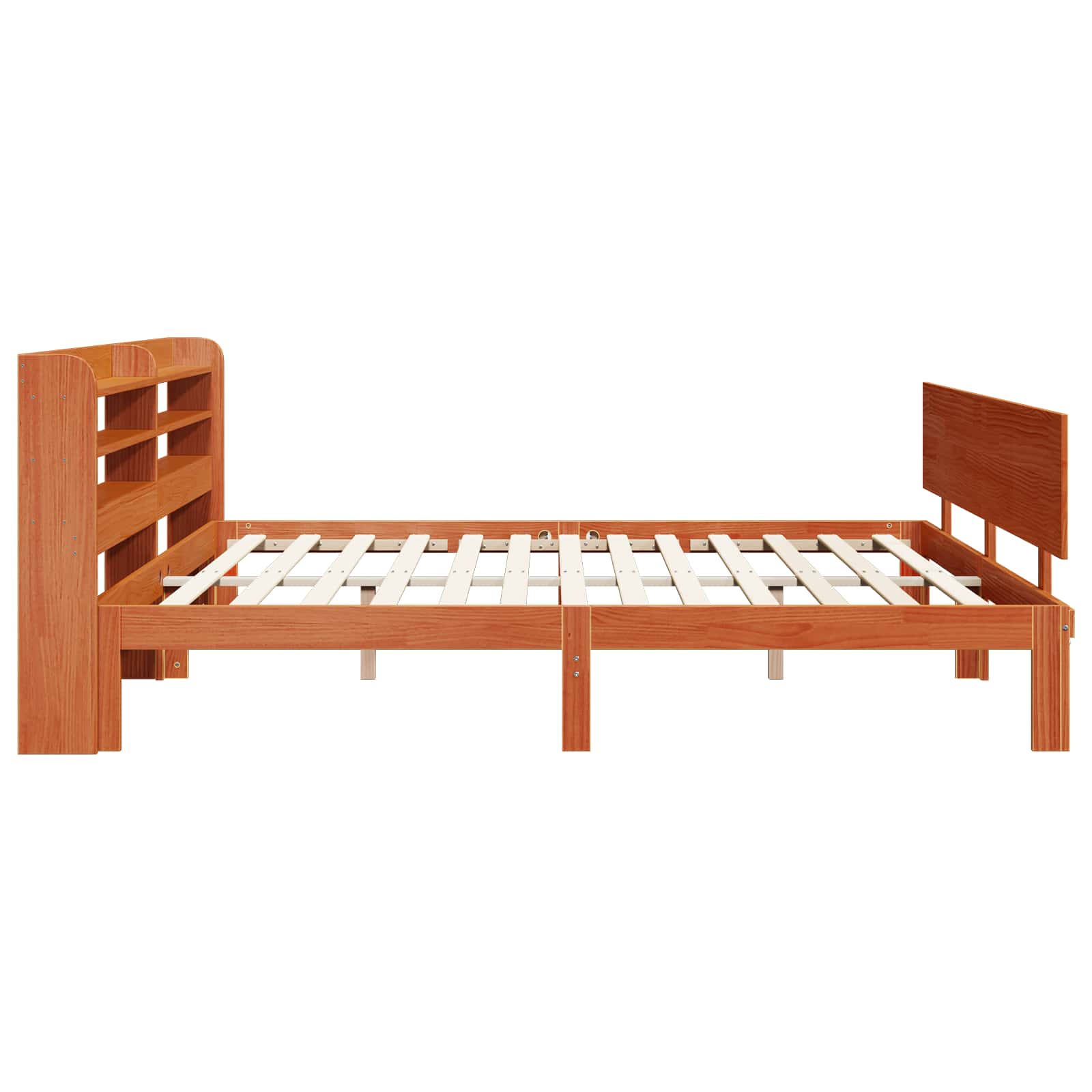 Cadre de lit avec stockage 2 pcs Cire marron Bois de Pin Massif - XIOS