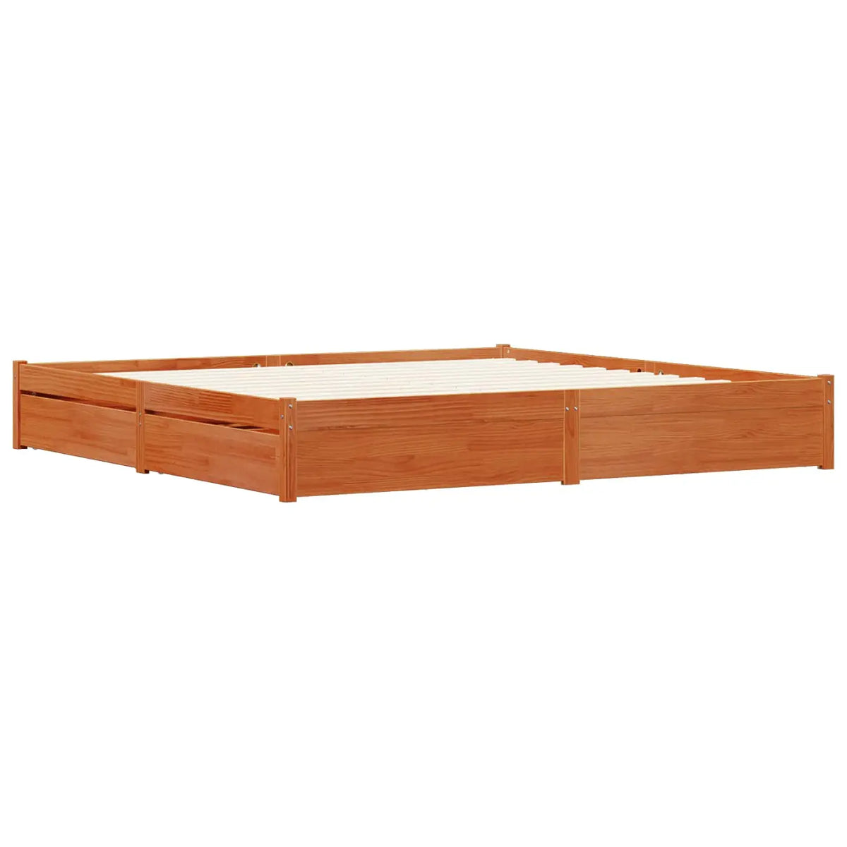 Cadre de lit Cire marron 180 x 200 cm Bois de Pin Massif - XIOS