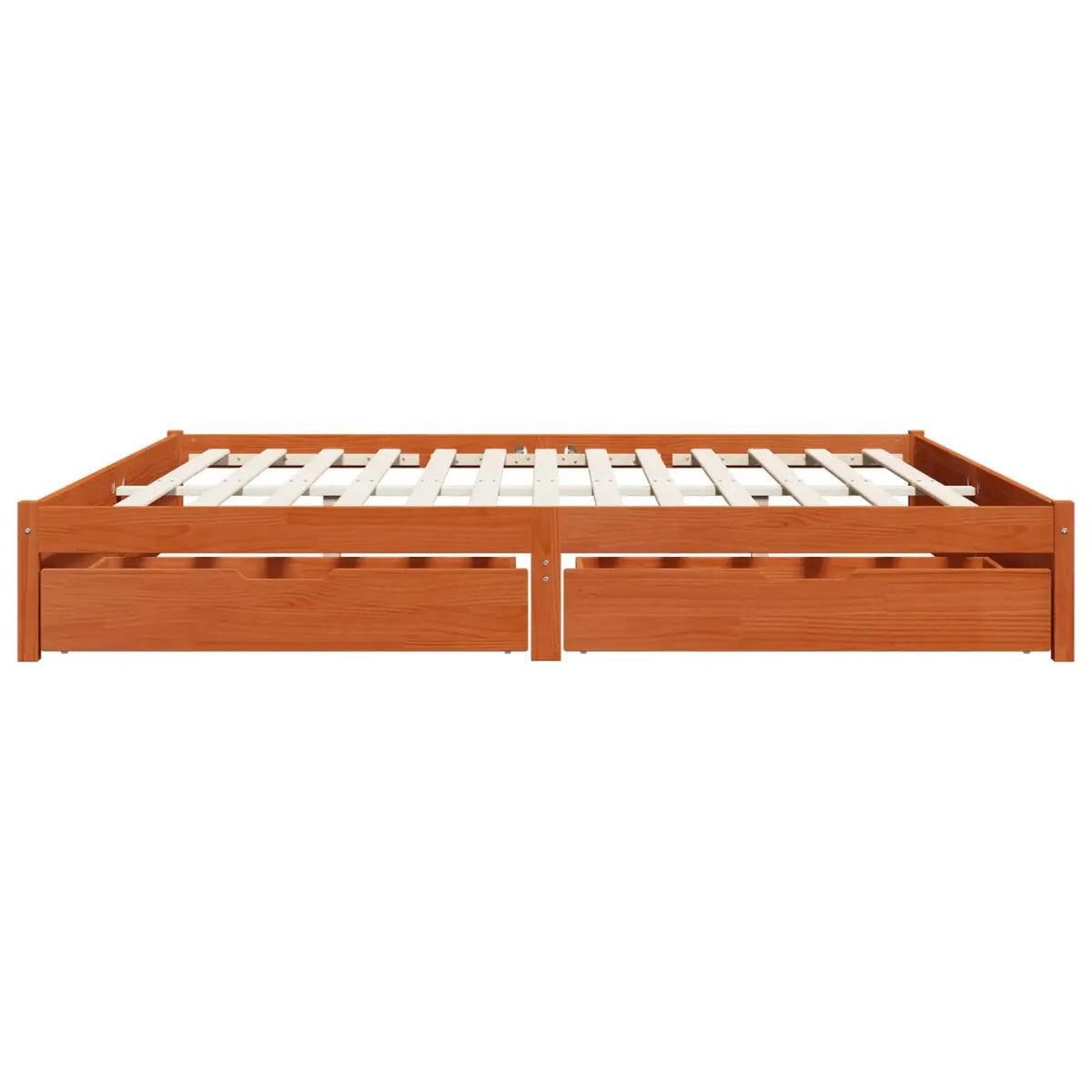 Cadre de lit Cire marron 200 x 200 cm Bois de Pin Massif - XIOS