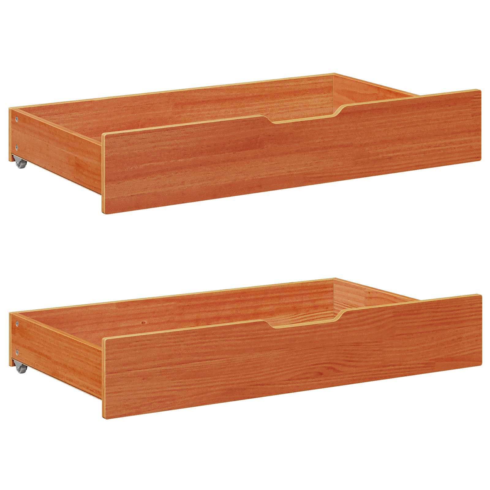Lit d'appoint avec tiroir 3 pcs Cire marron Bois de Pin Massif - XIOS