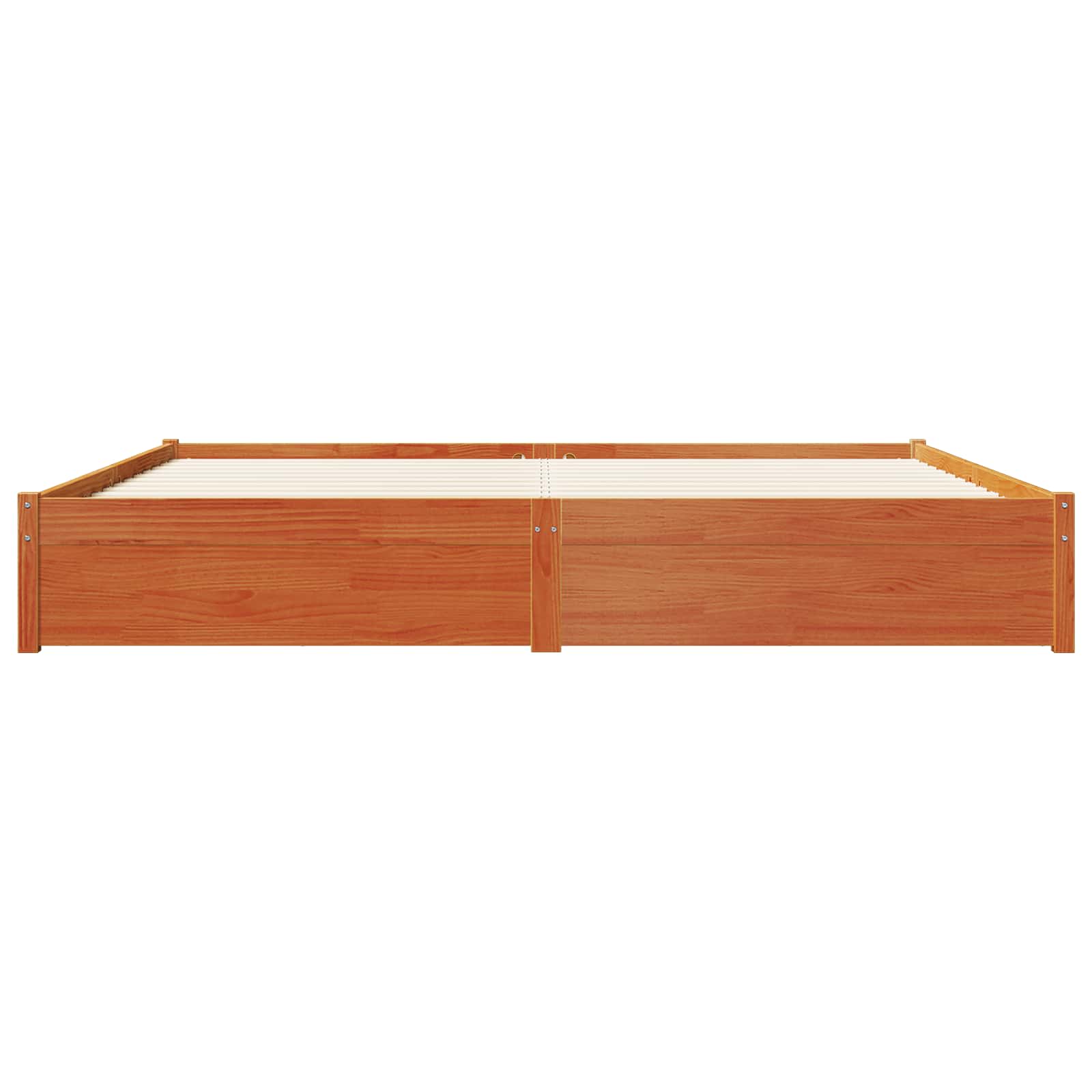 Cadre de lit Cire marron 200 x 200 cm Bois de Pin Massif - XIOS