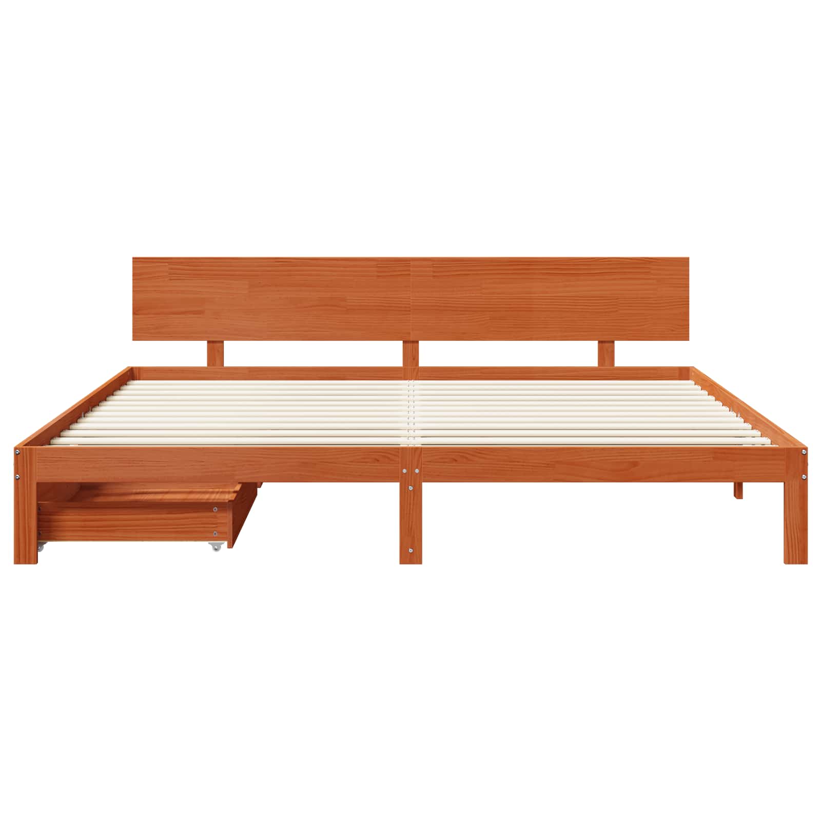 Cadre de lit Cire marron 180 x 200 cm Bois de Pin Massif - XIOS