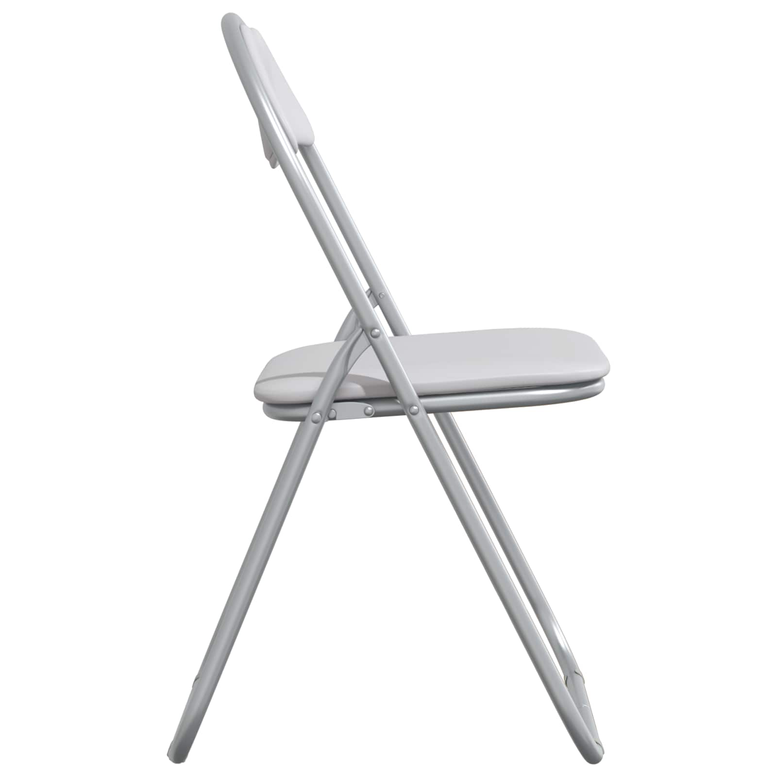 Chaise pliante 8 pcs Blanc et Gris 48 x 43,5 x 81 cm - XIOS
