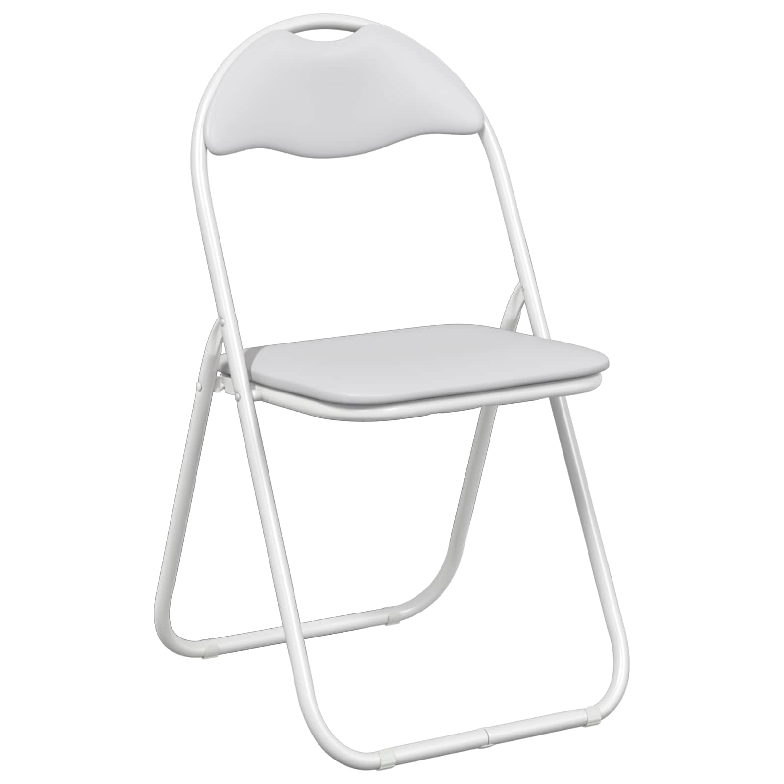 Chaise pliante 8 pcs Blanc 48 x 43,5 x 81 cm Simili cuir - XIOS