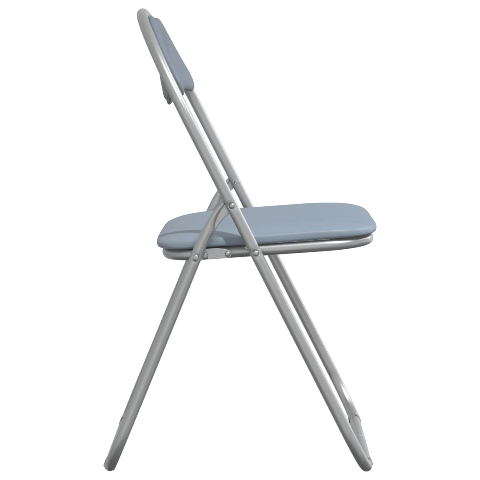 Chaise pliante 8 pcs Gris 48 x 43,5 x 81 cm Simili cuir - XIOS