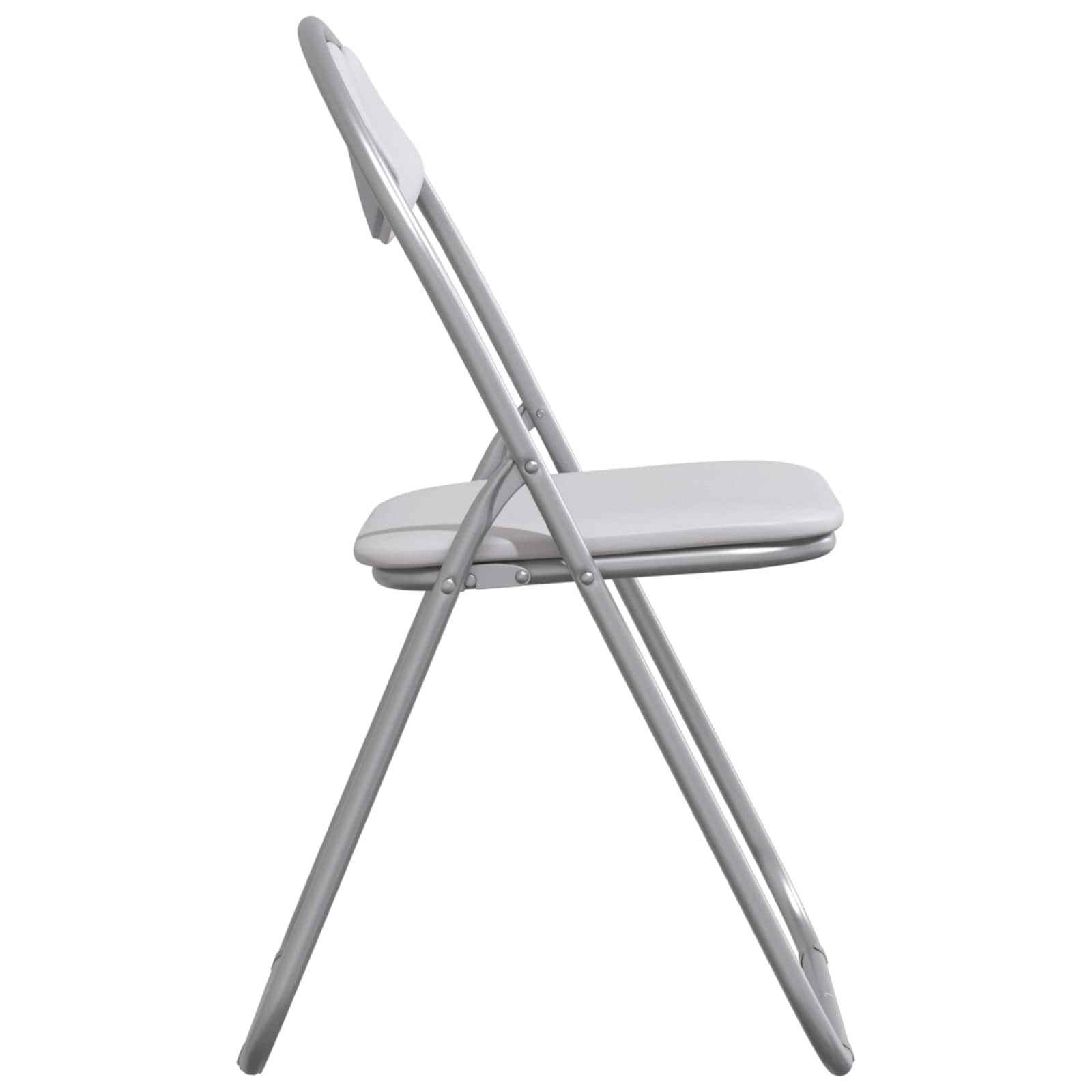 Chaise pliante 8 pcs Blanc et Gris 48 x 43,5 x 81 cm - XIOS