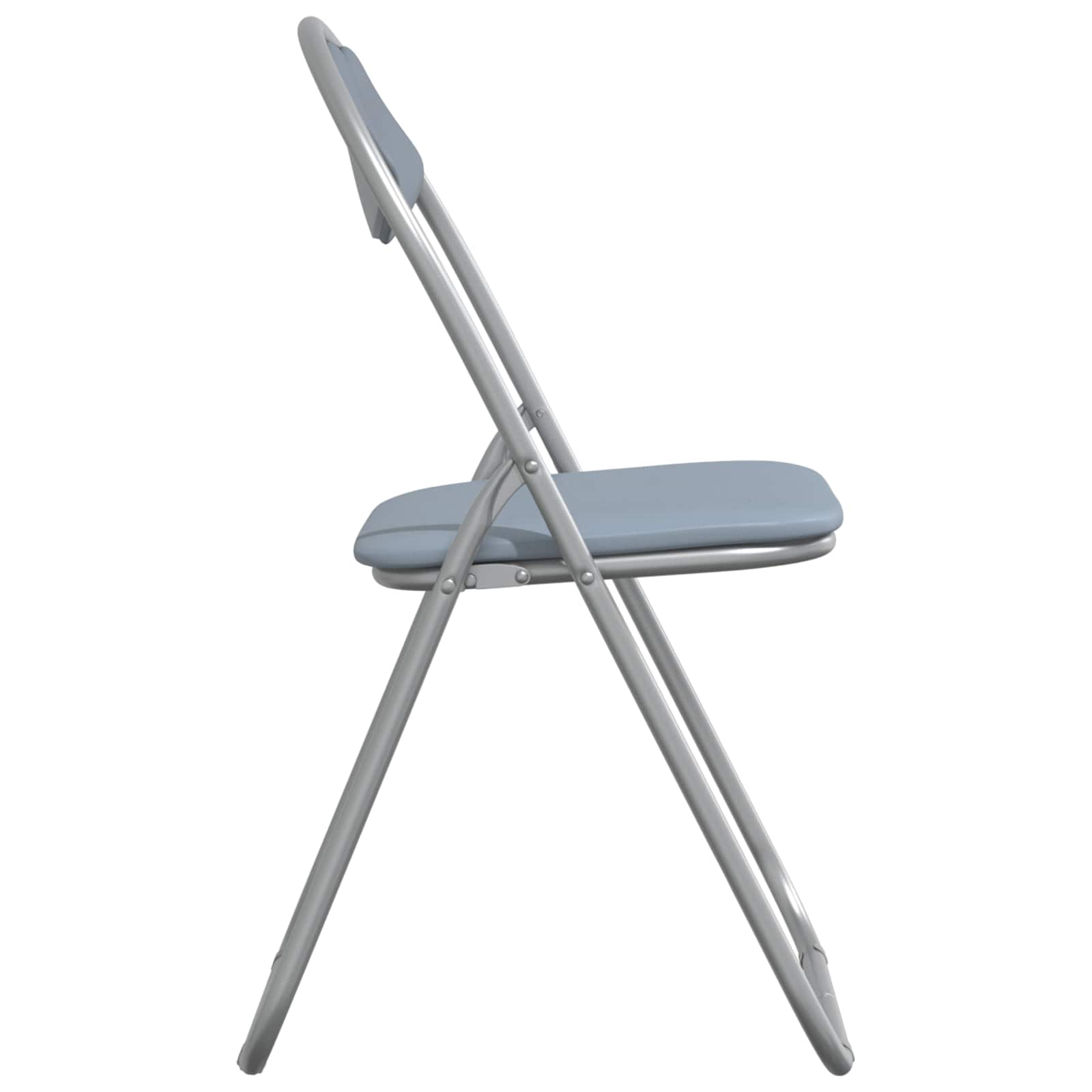 Chaise pliante 8 pcs Gris 48 x 43,5 x 81 cm Simili cuir - XIOS