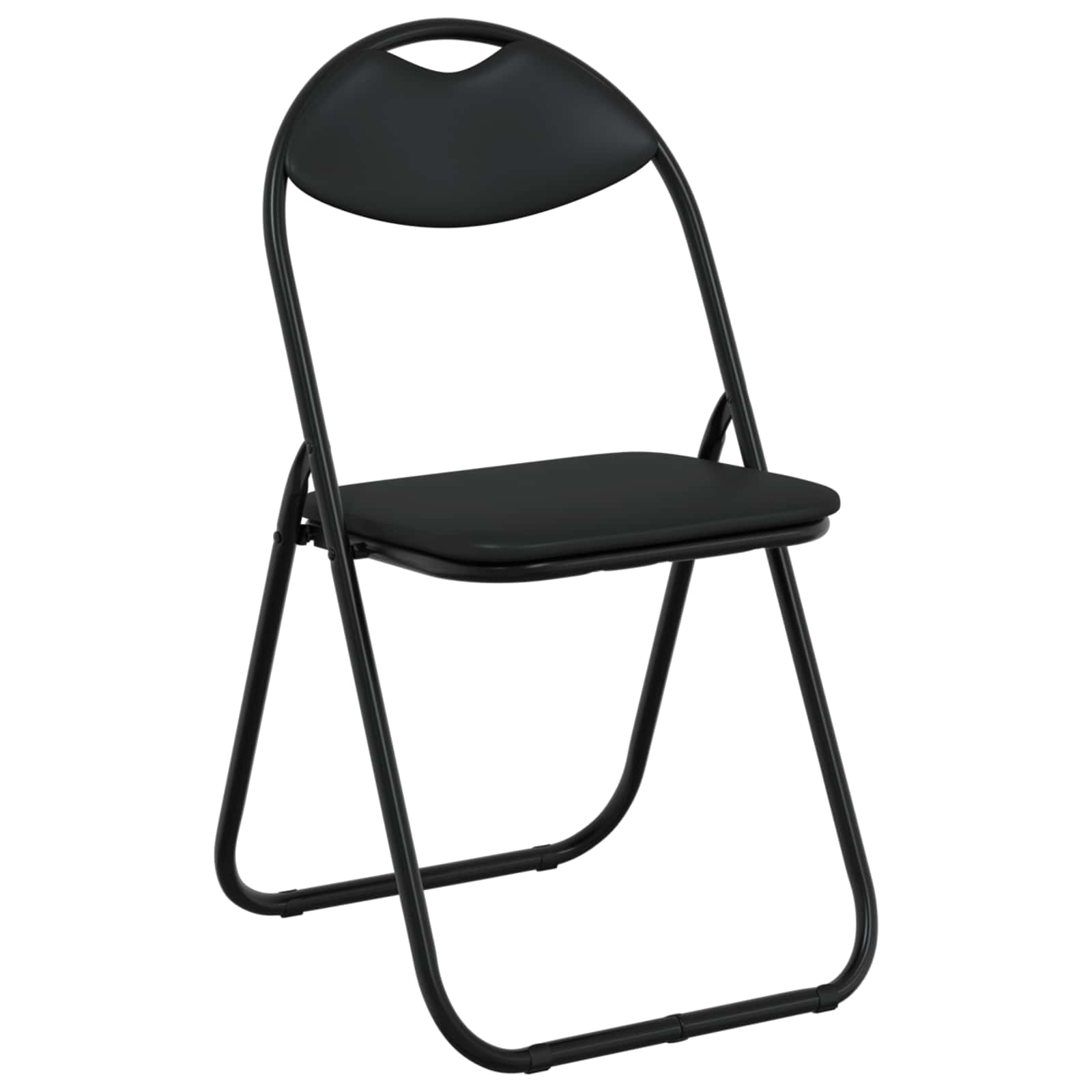 Chaise pliante 8 pcs Noir 48 x 43,5 x 81 cm Simili cuir - XIOS