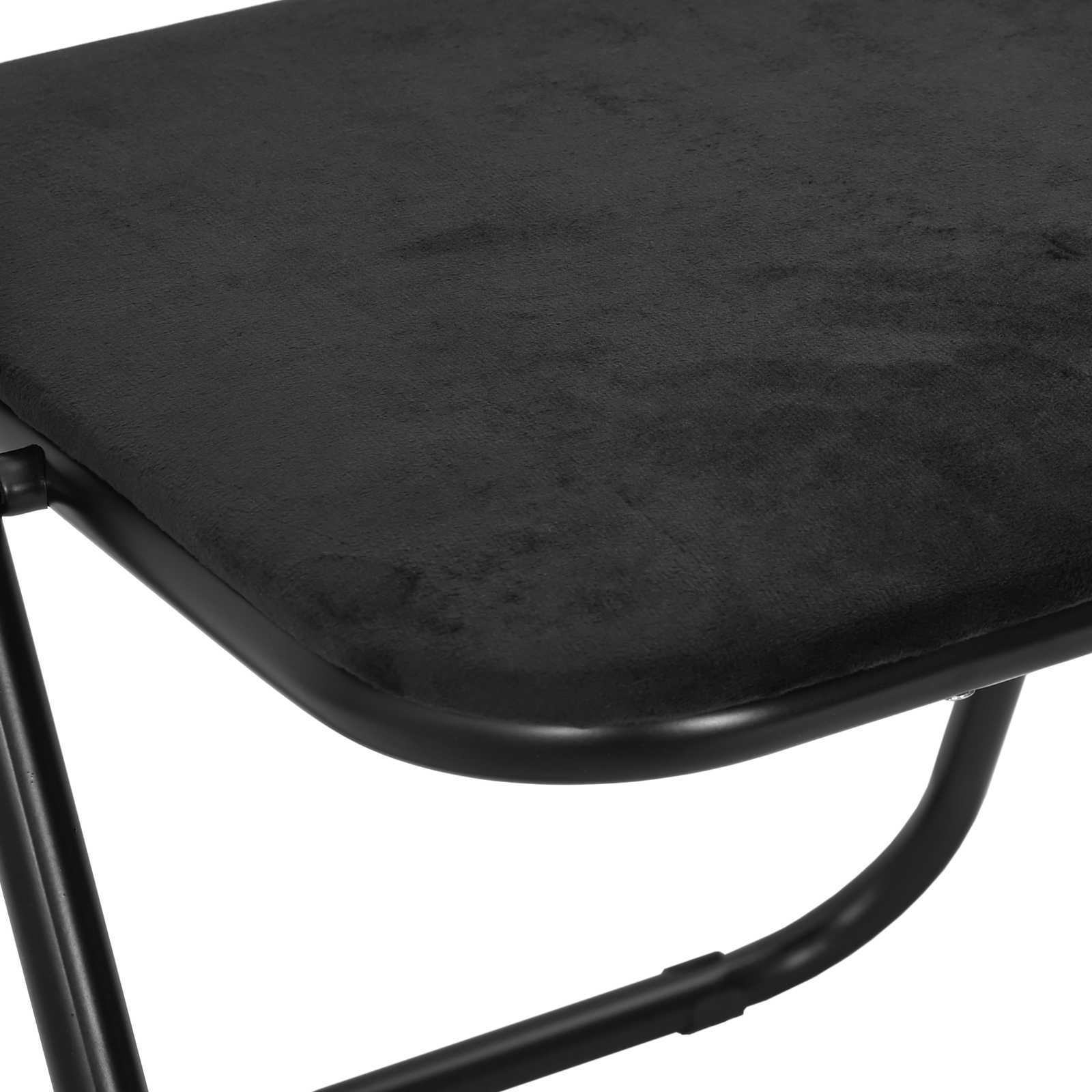 Chaise pliante 8 pcs Noir 48 x 44 x 78 cm Velours - XIOS