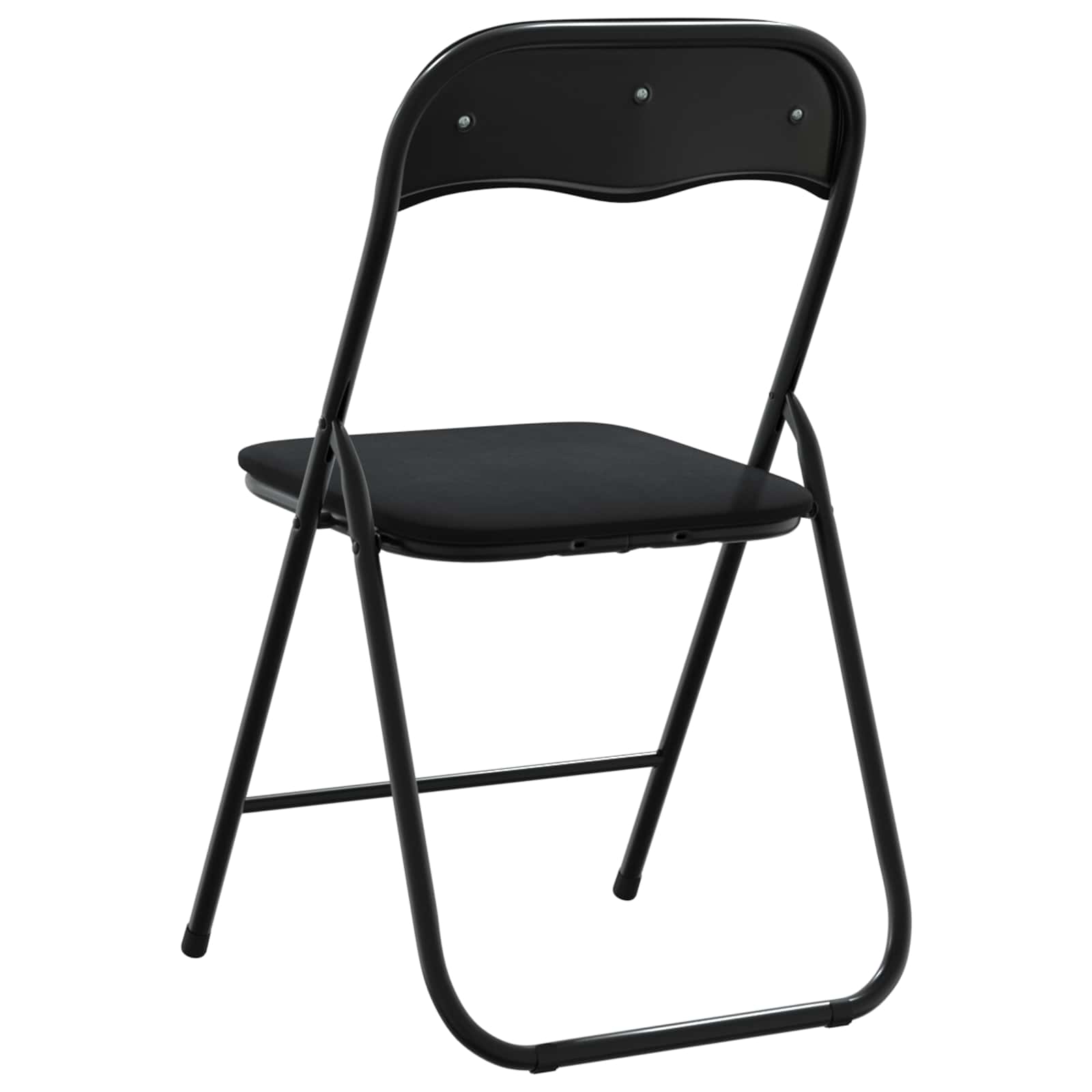 Chaise pliante 8 pcs Noir 48 x 44 x 78 cm Velours - XIOS