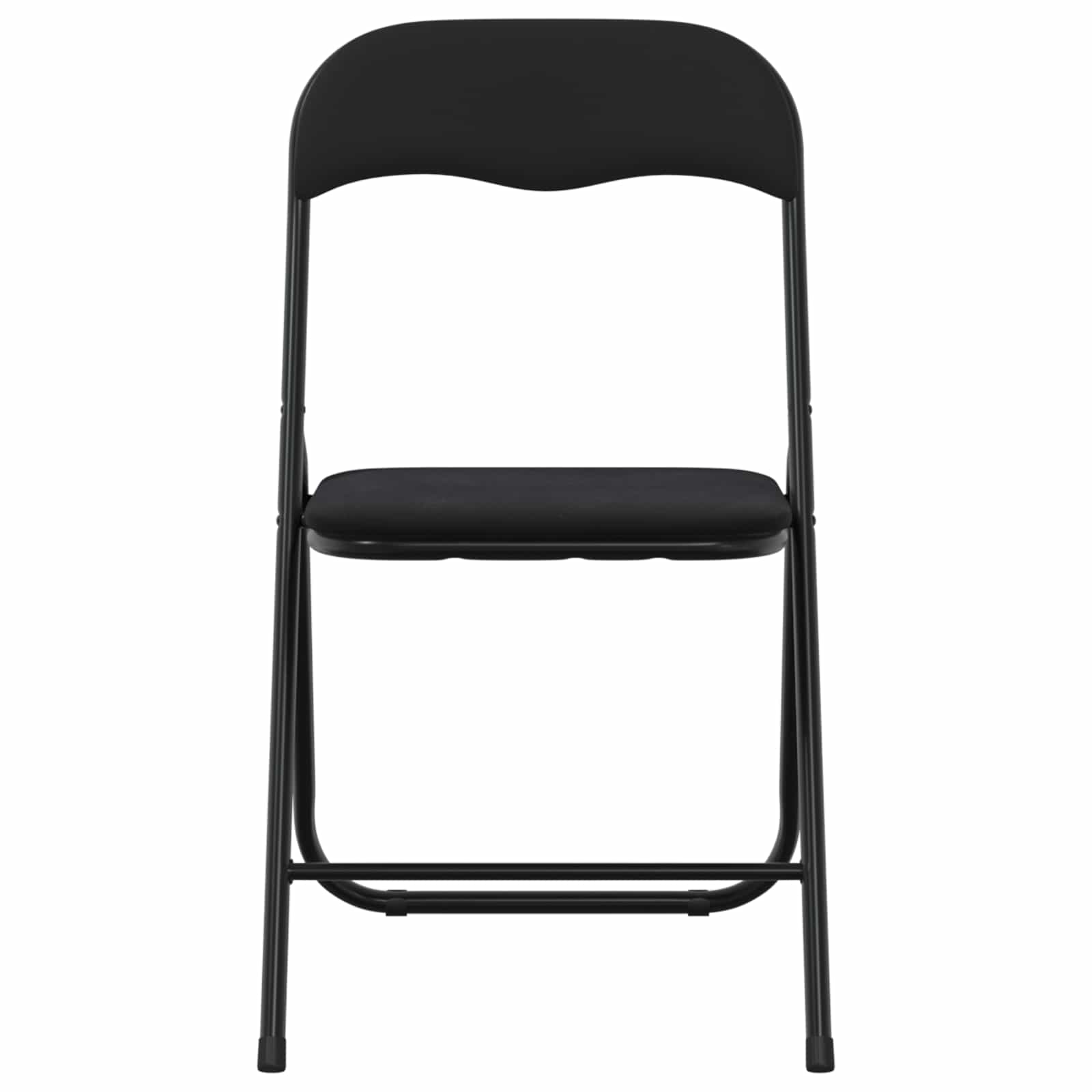 Chaise pliante 8 pcs Noir 48 x 44 x 78 cm Velours - XIOS