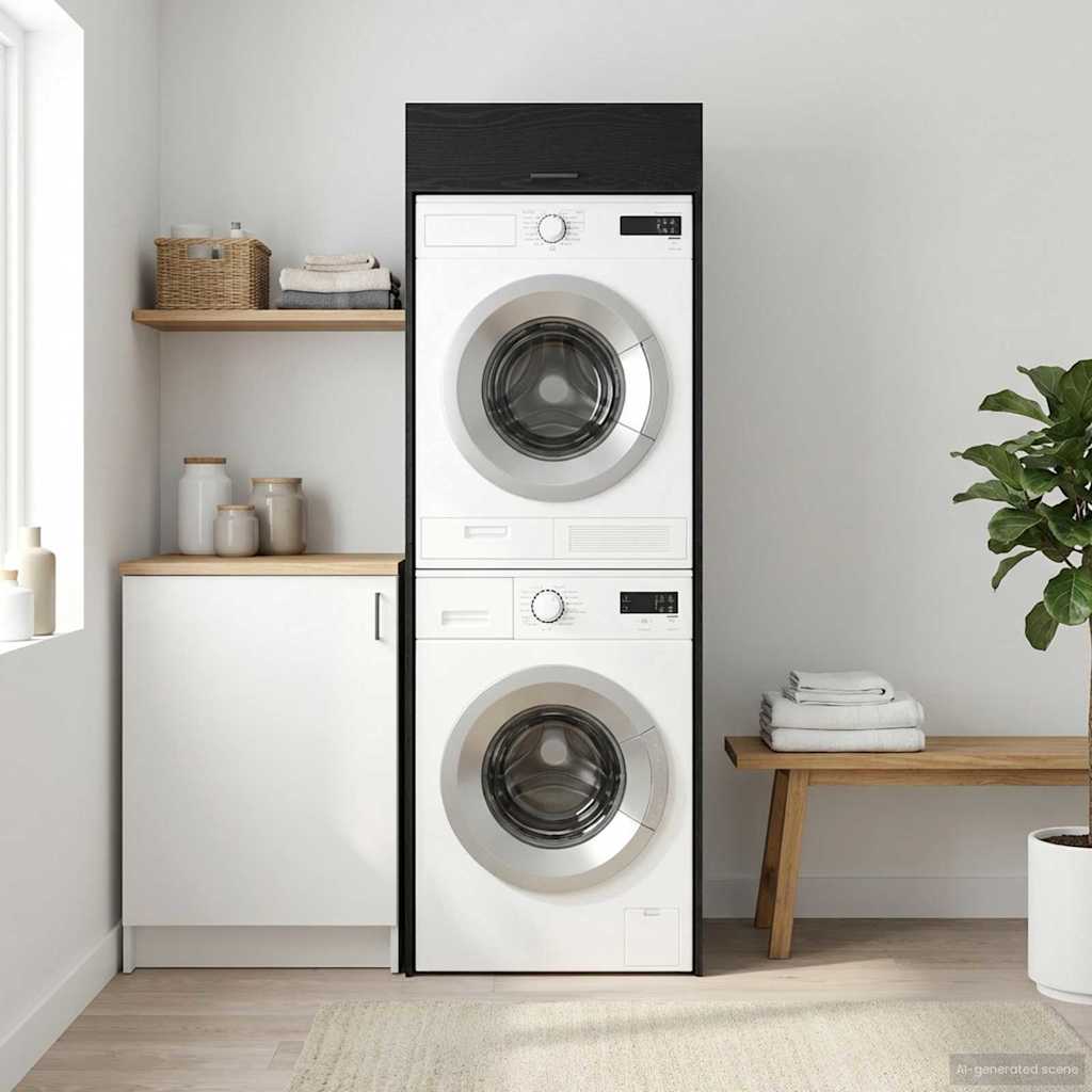 Armoire pour machine à laver Chêne noir 67,5 x 68 x 200 cm