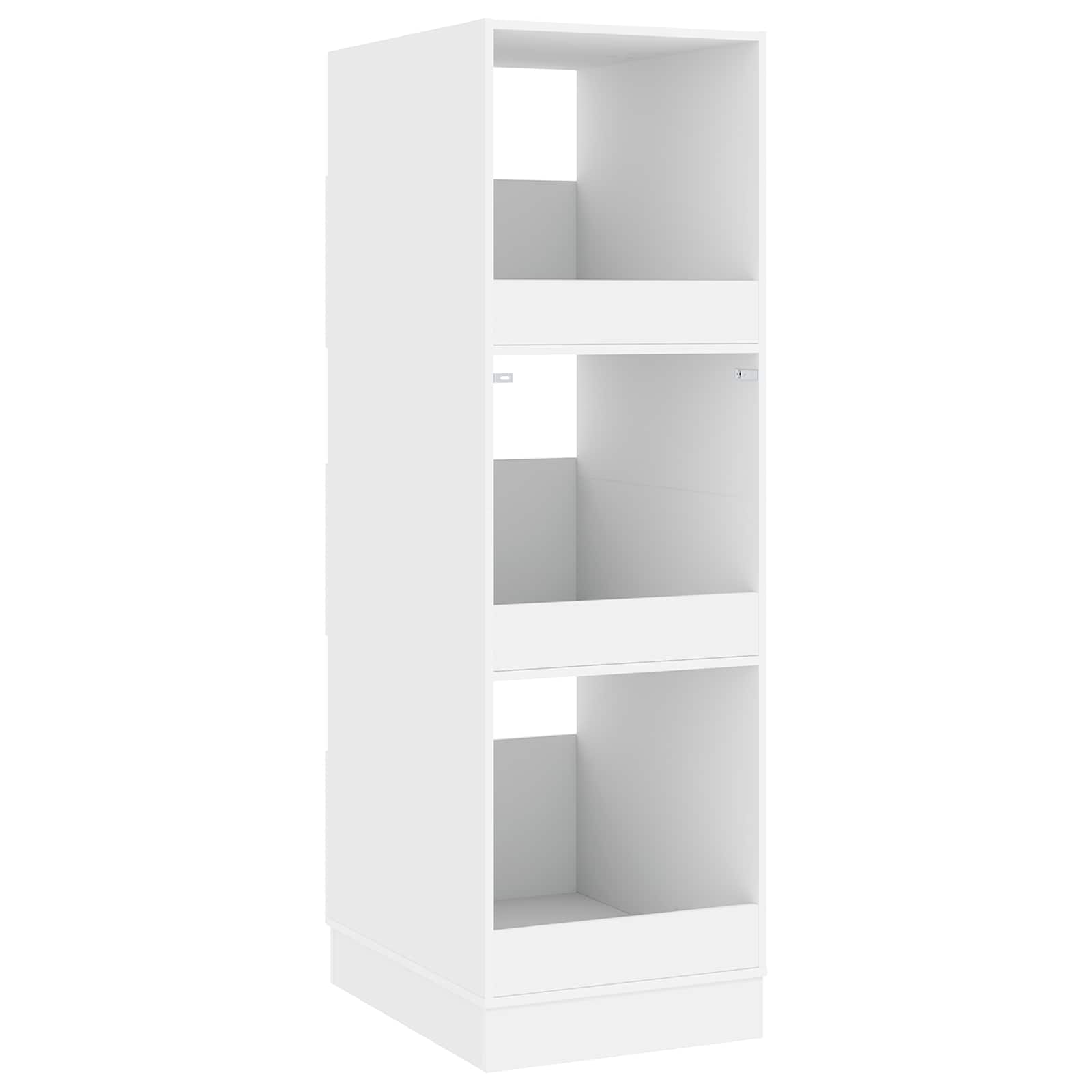 Armoire à Laver avec stockage Blanc Bois d'ingénierie