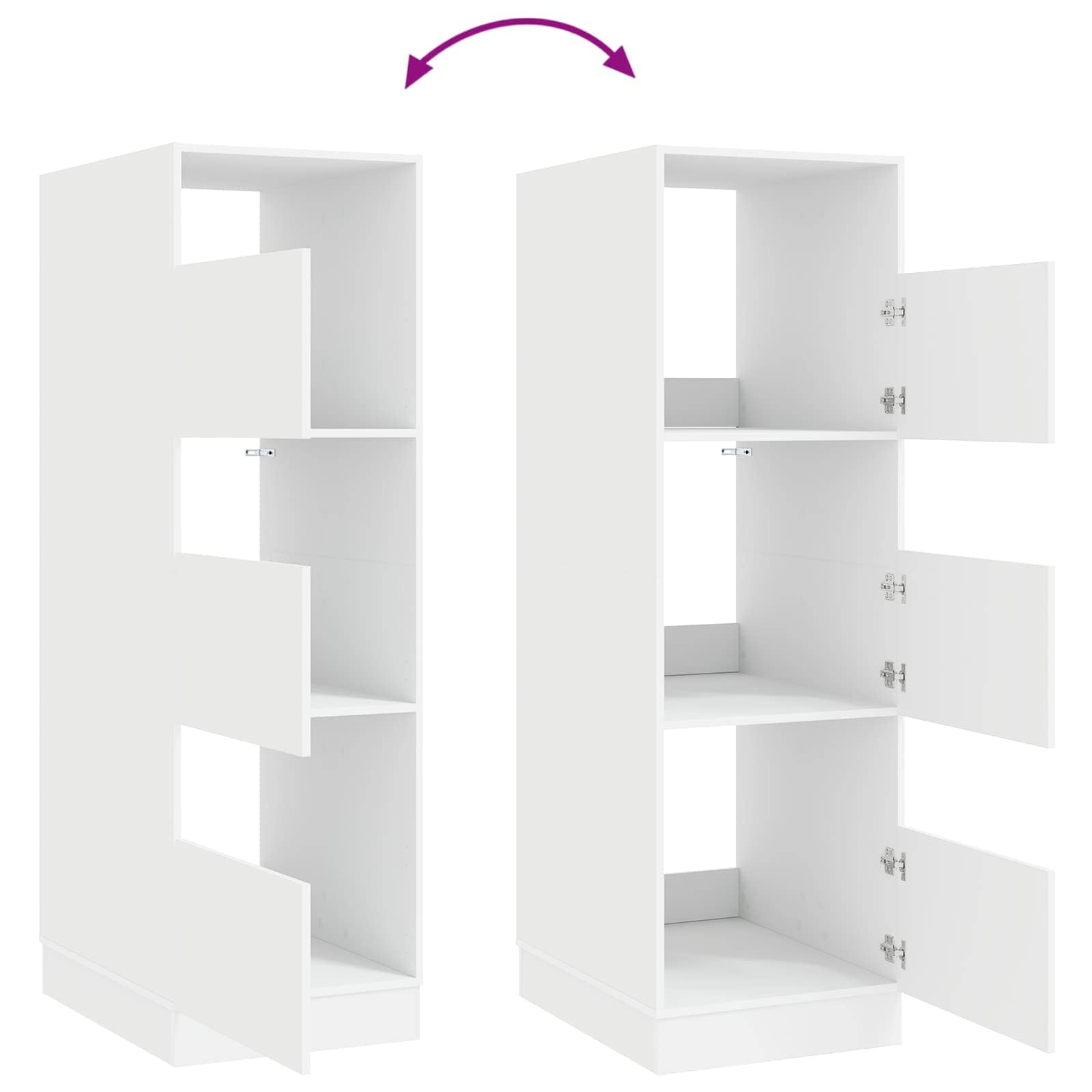 Armoire à Laver avec stockage Blanc Bois d'ingénierie