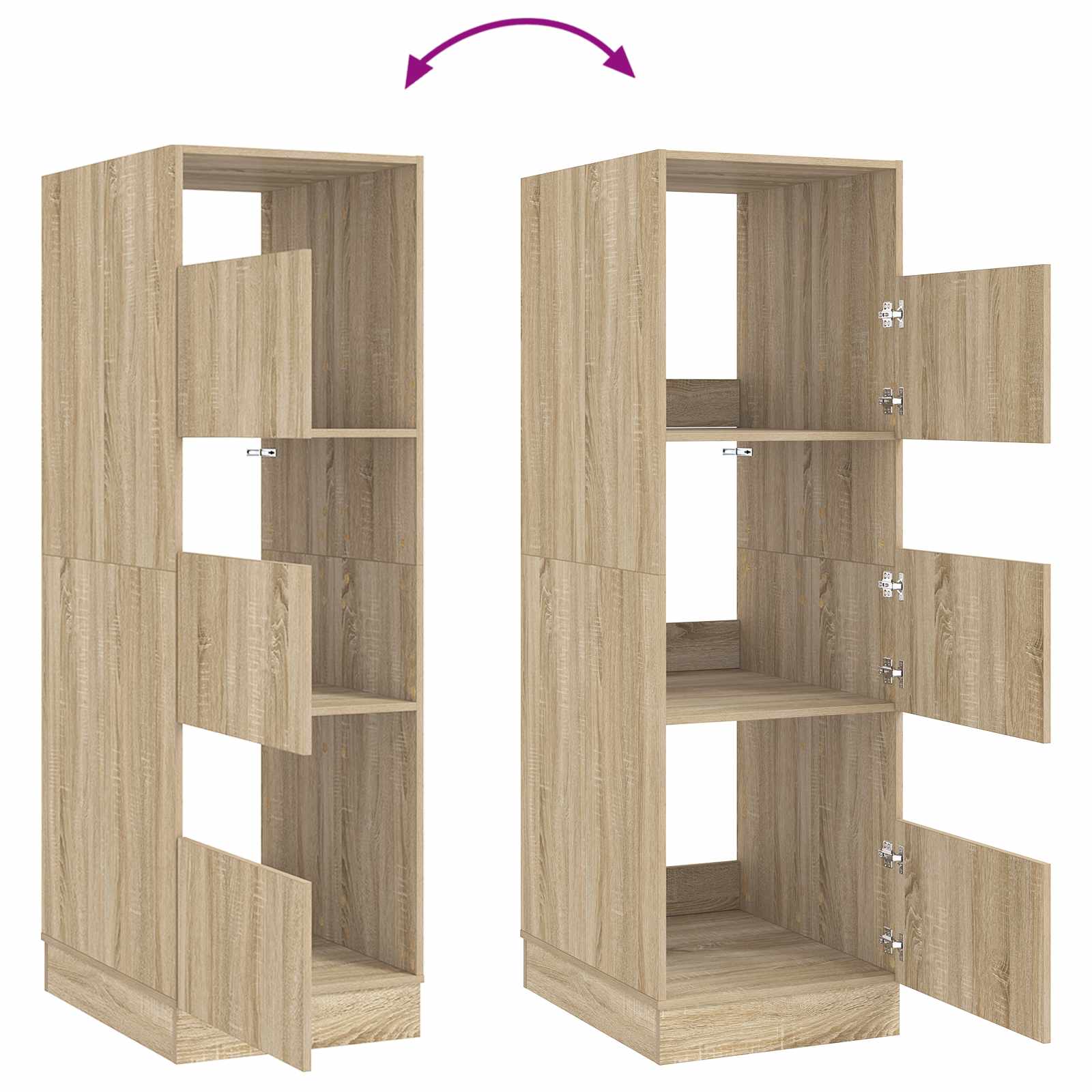 Armoire à Laver Sonoma 50 x 68 x 162 cm Bois d'ingénierie