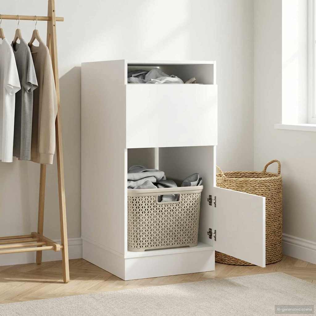 Armoire à Laver Blanc 50 x 68 x 102 cm Bois d'ingénierie