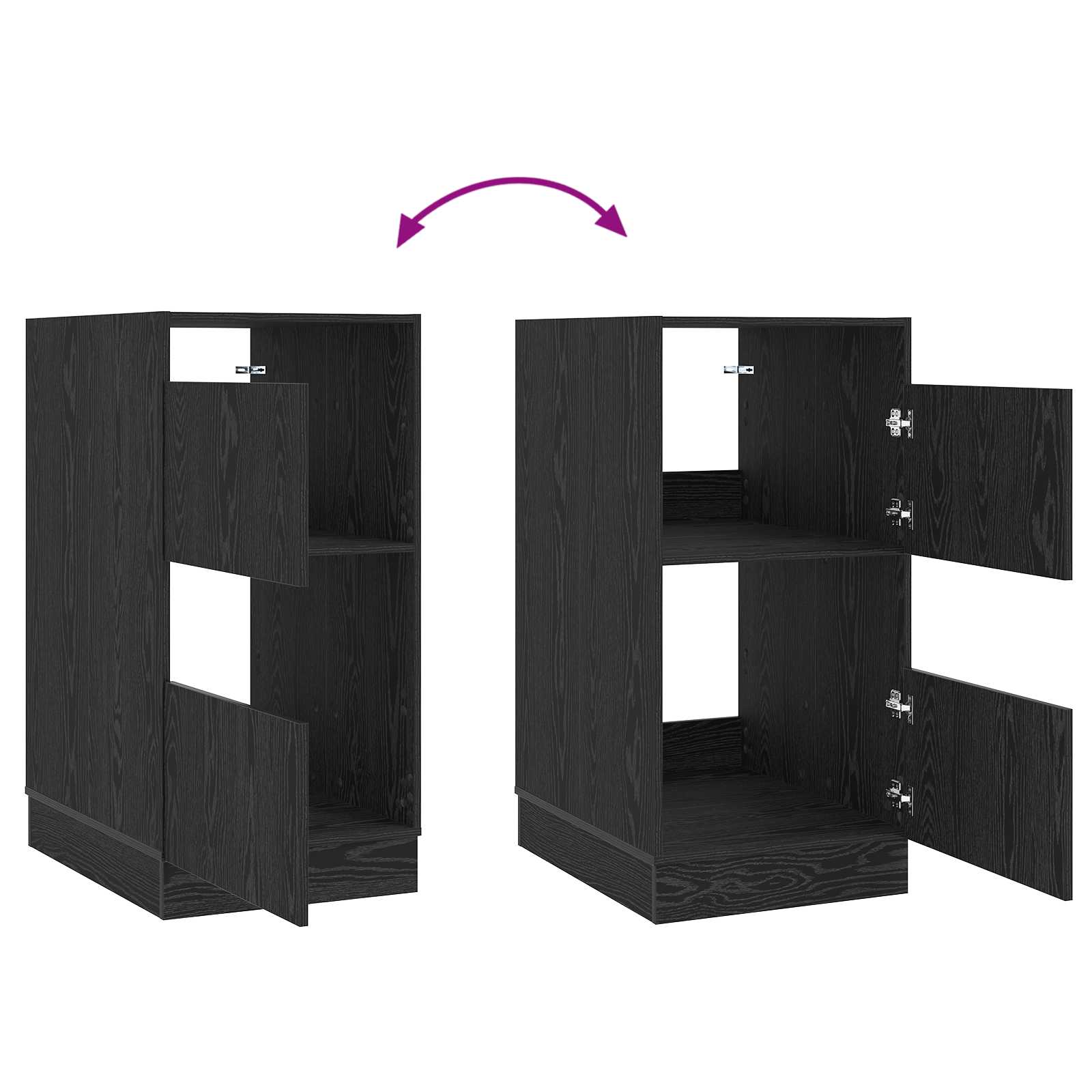 Armoire à Laver Chêne noir 50 x 68 x 102 cm Bois d'ingénierie