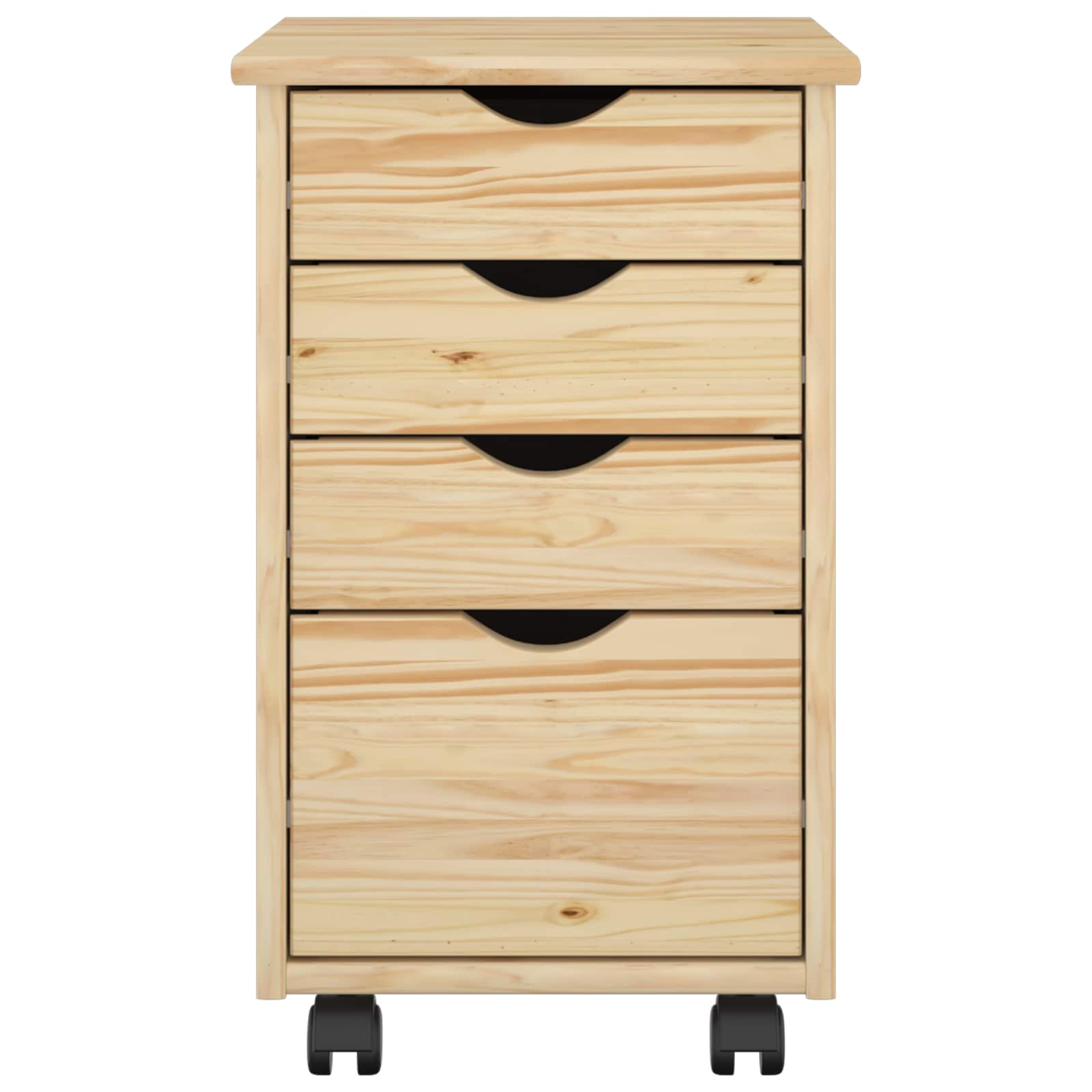 Cabinet roulant avec roue Marron 34 x 39 x 56 cm Pin massif - XIOS