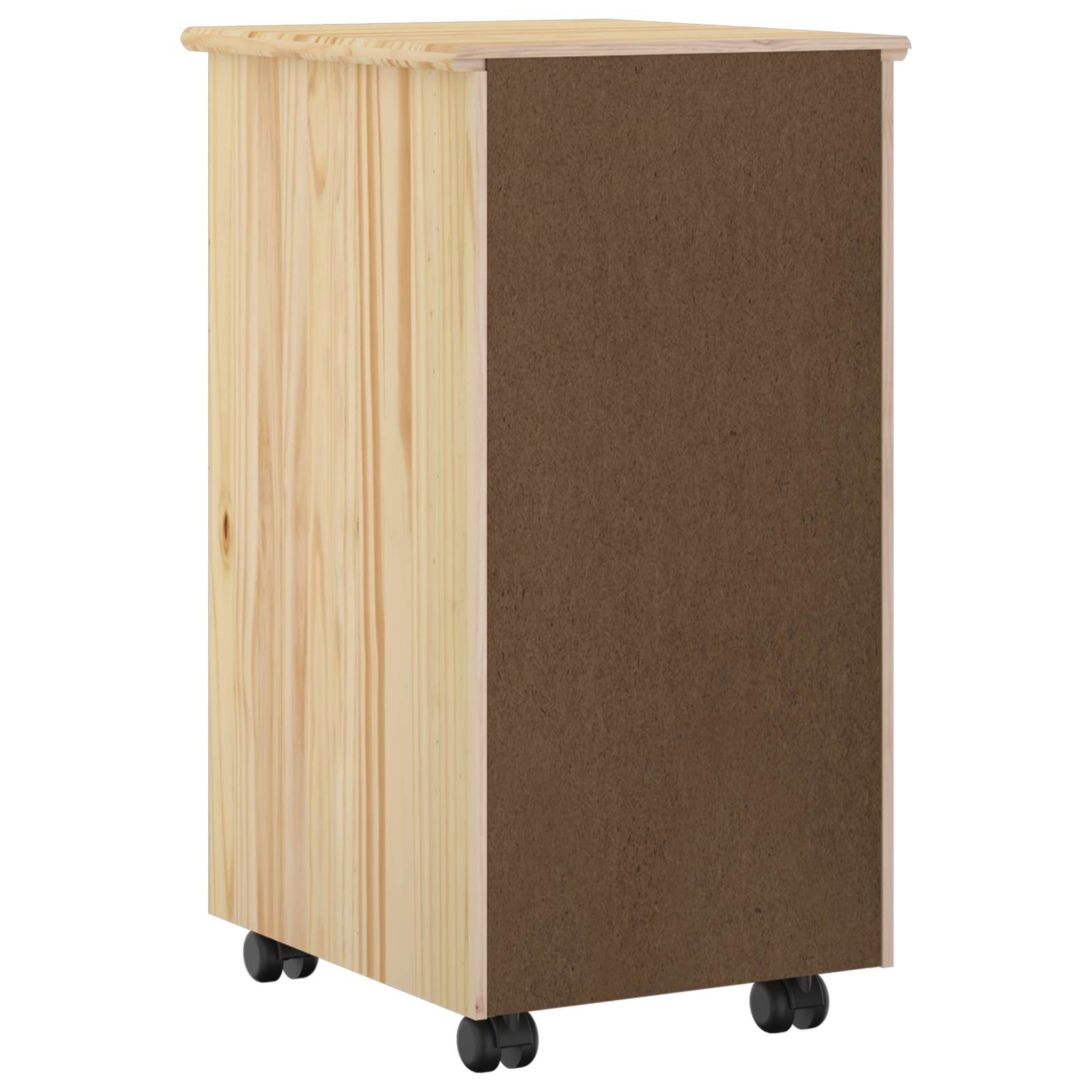 Cabinet roulant Marron 65,5 x 34 x 39 cm Bois de Pin Massif - XIOS