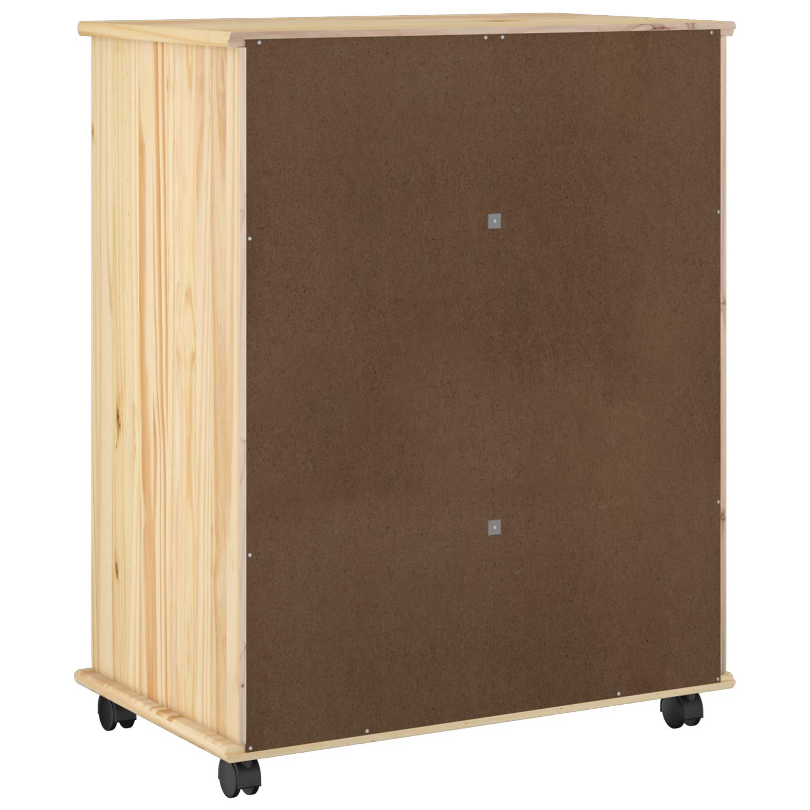 Cabinet roulant Marron 63,5 x 39 x 79 cm Bois de Pin Massif - XIOS