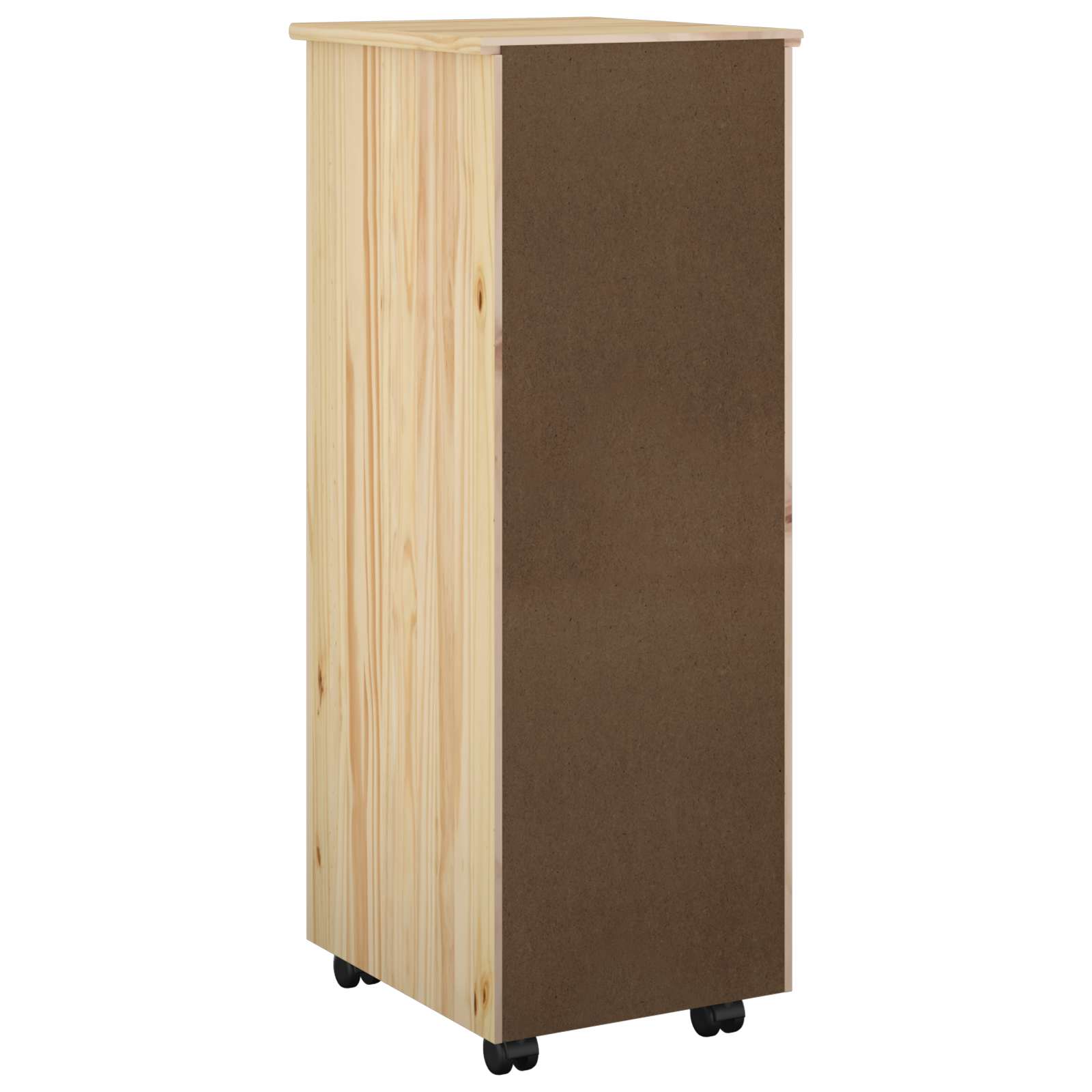 Cabinet roulant Marron 34 x 39 x 93,5 cm Bois de Pin Massif - XIOS