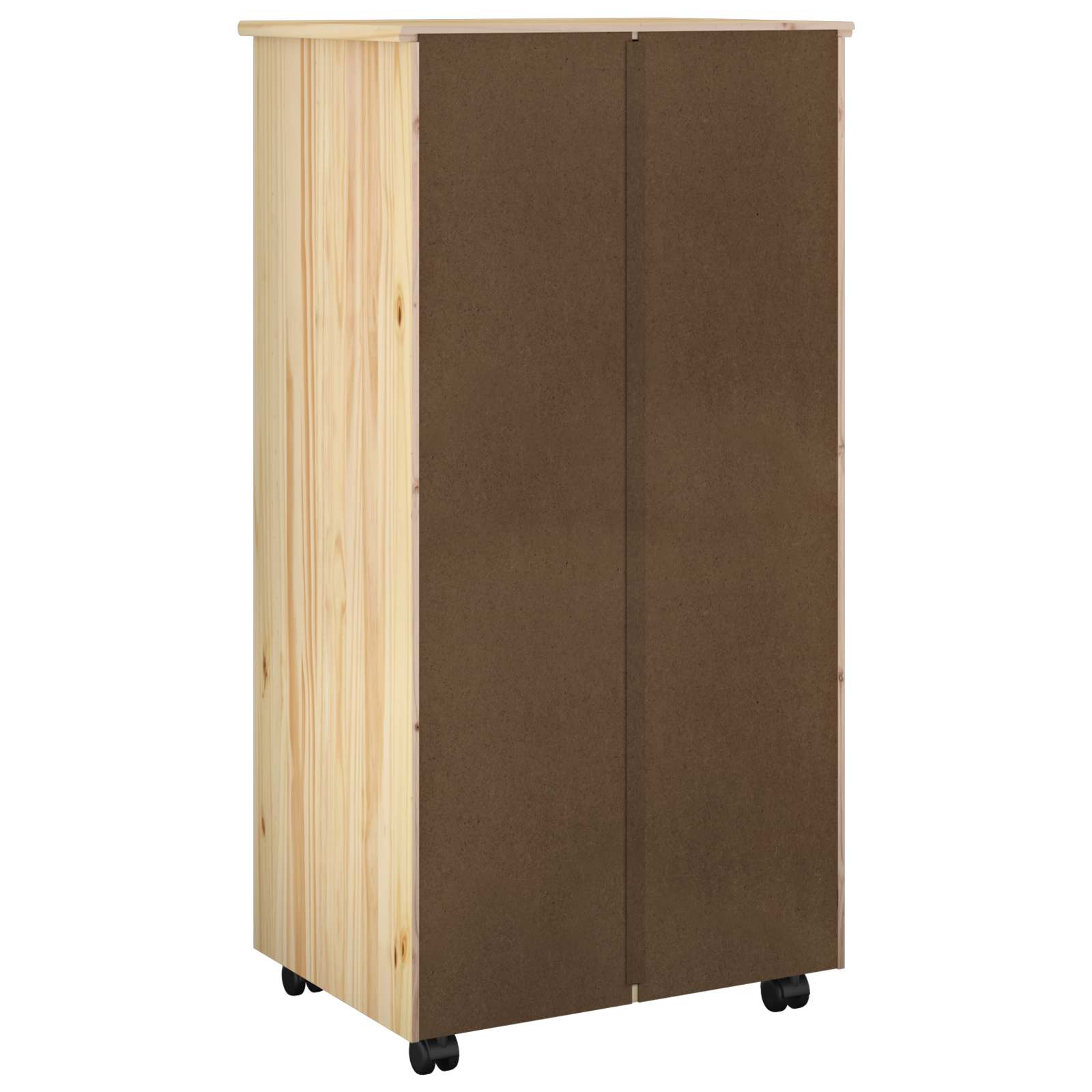 Cabinet roulant Marron 53 x 39 x 103 cm Bois de Pin Massif - XIOS