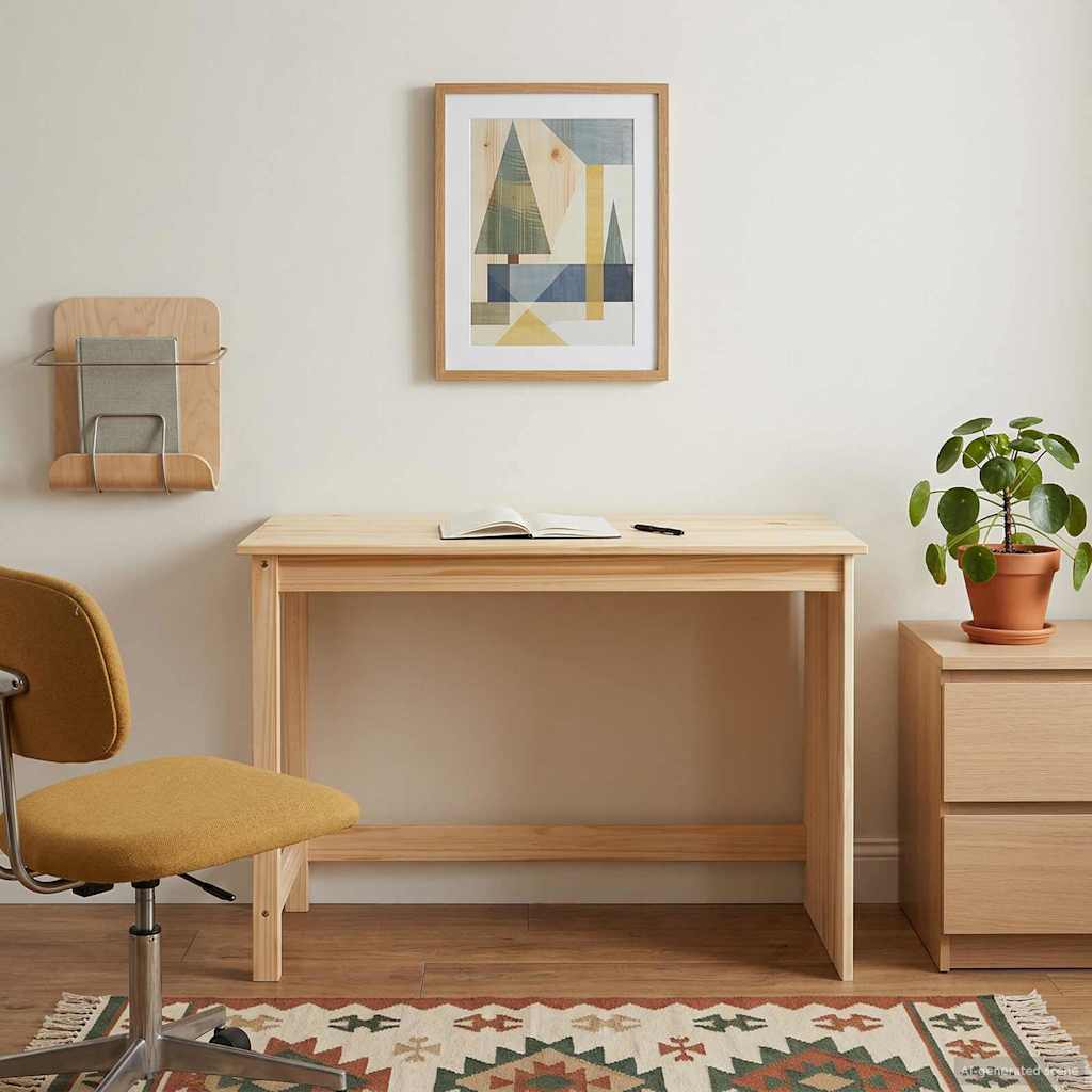 Bureau Marron 112 x 50 x 75 cm Bois de Pin Massif - XIOS