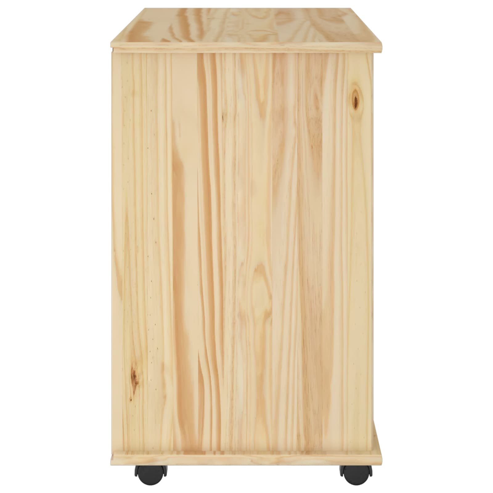 Cabinet roulant Marron 63,5 x 39 x 65,5 cm Bois de Pin Massif - XIOS