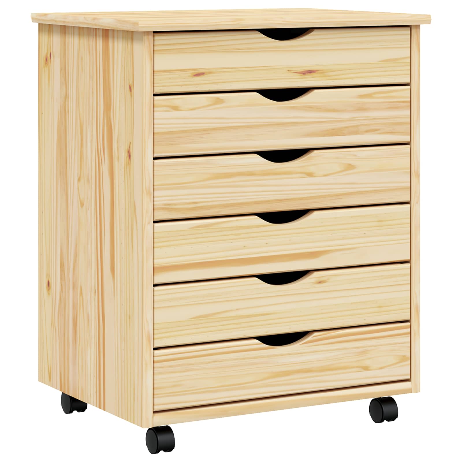 Cabinet Roulant avec Tiroirs avec roue MOSS Vernis transparent - XIOS