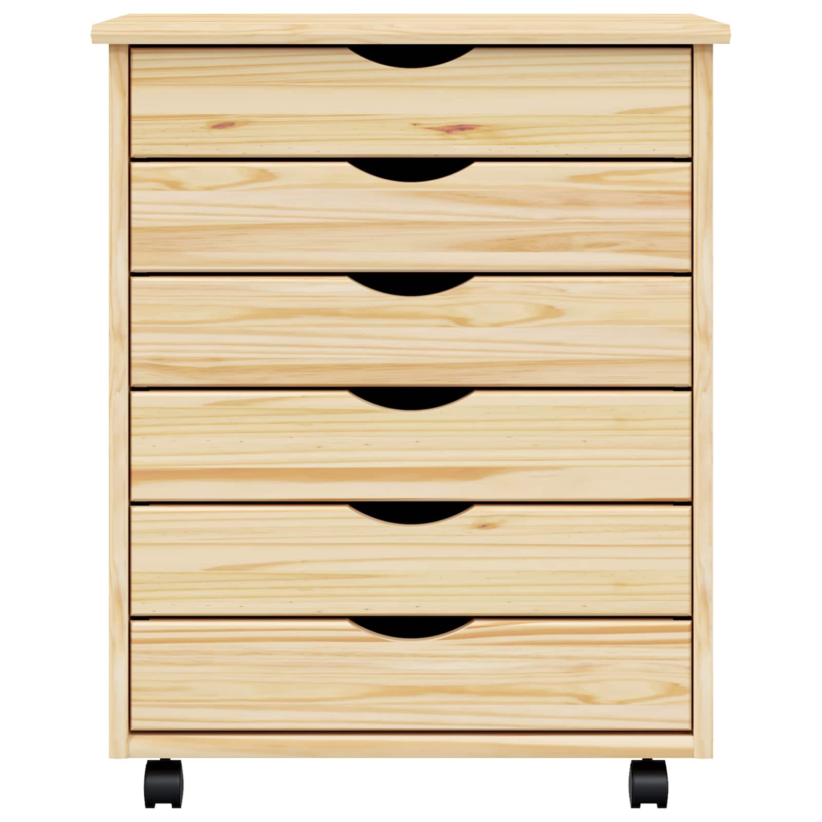 Cabinet Roulant avec Tiroirs avec roue MOSS Vernis transparent - XIOS