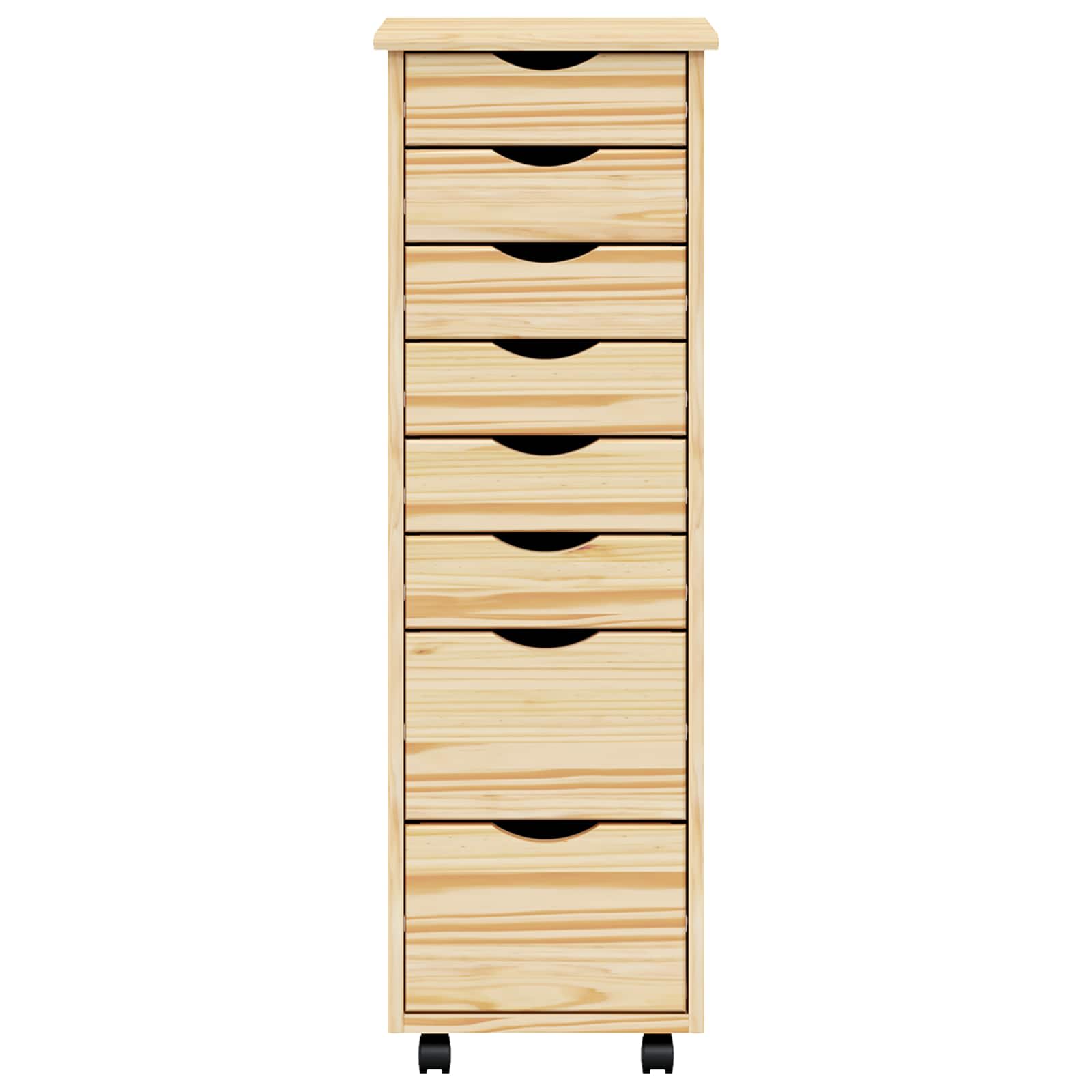 Cabinet Roulant avec Tiroirs avec roue MOSS Vernis transparent - XIOS