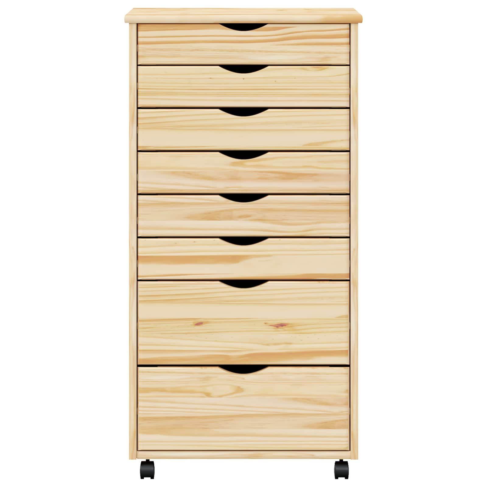 Cabinet Roulant avec Tiroirs avec roue MOSS Vernis transparent - XIOS