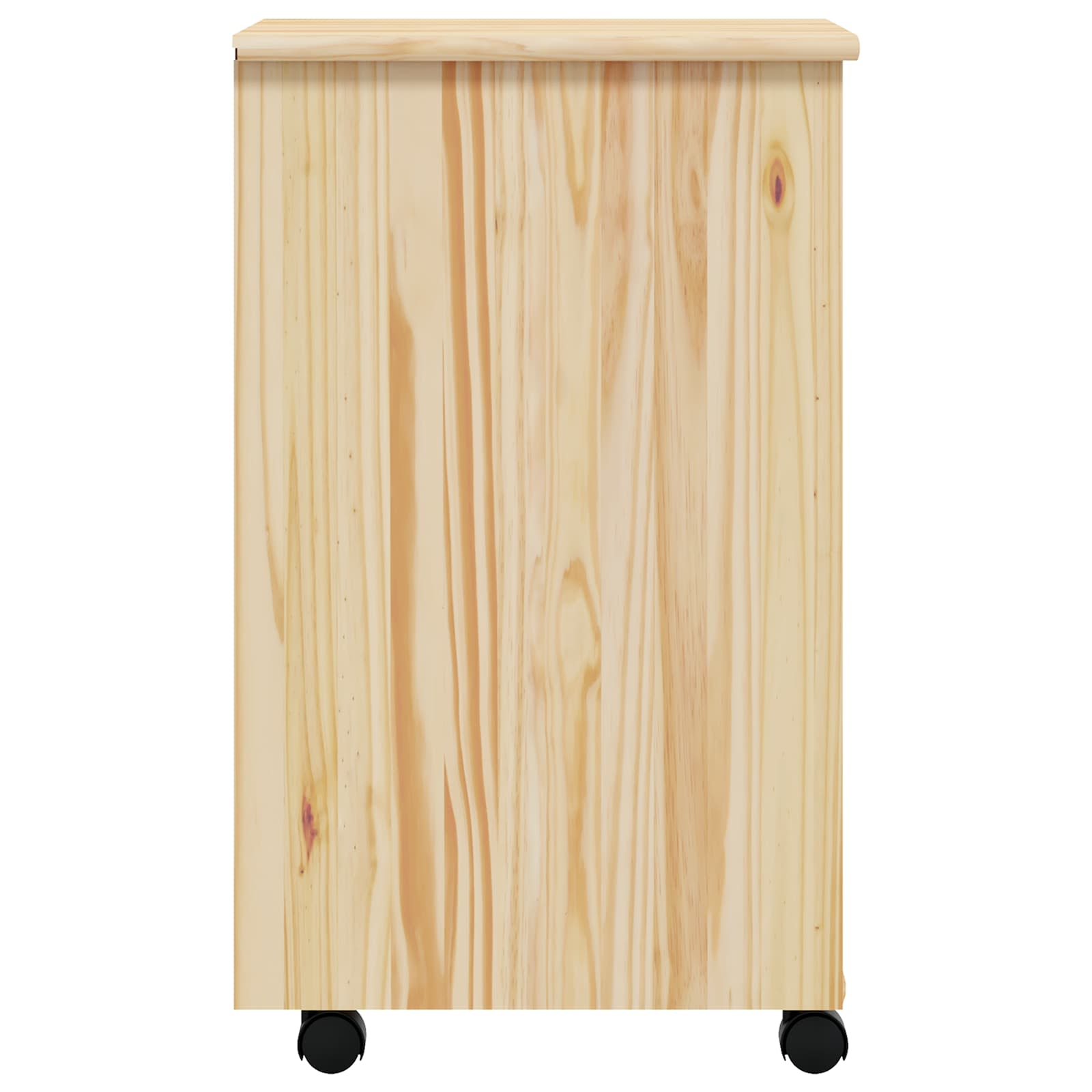 Cabinet roulant avec bureau avec roue MOSS Vernis transparent - XIOS