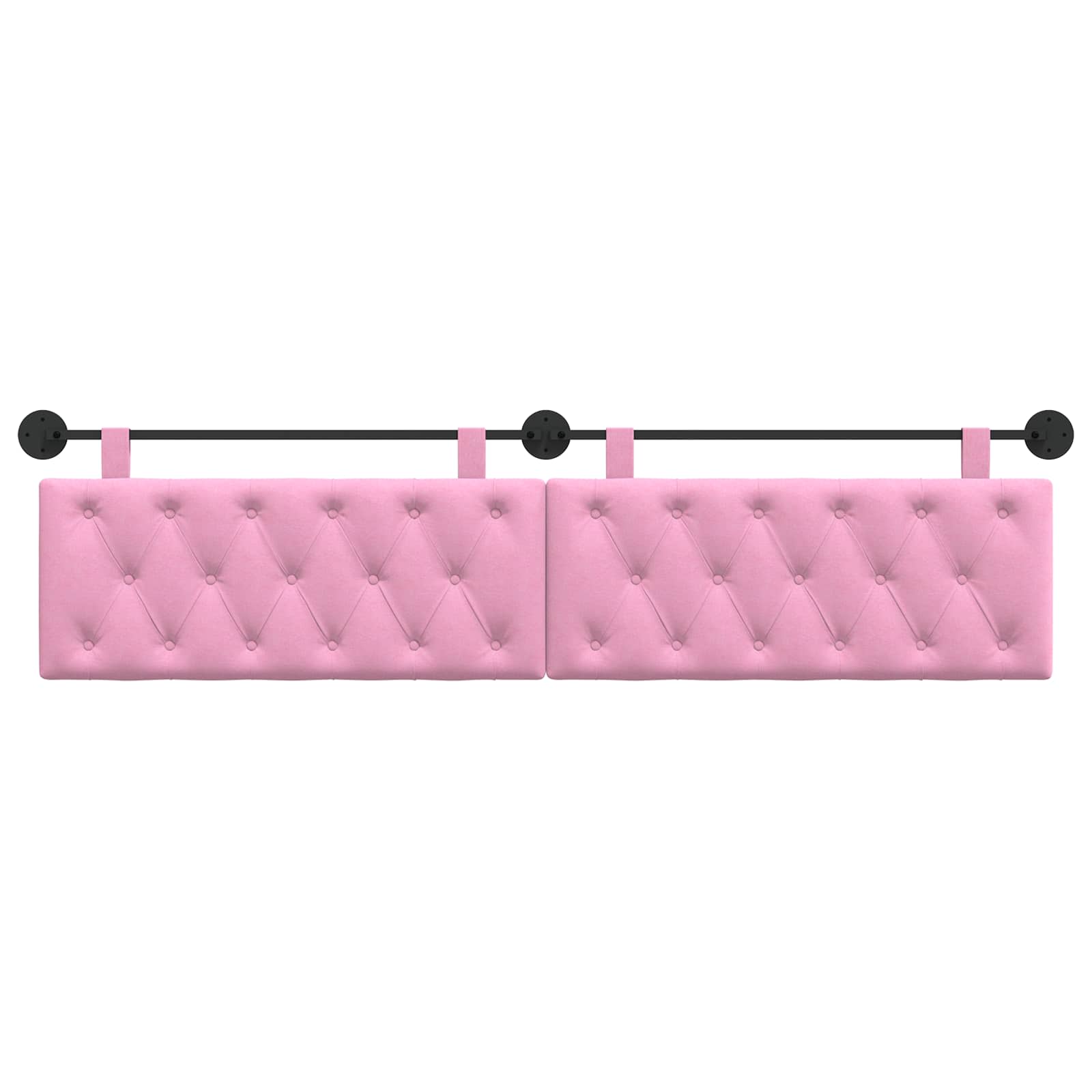 Tête de lit suspendue Montage mural Rose 210 x 55 x 7 cm tissu - XIOS
