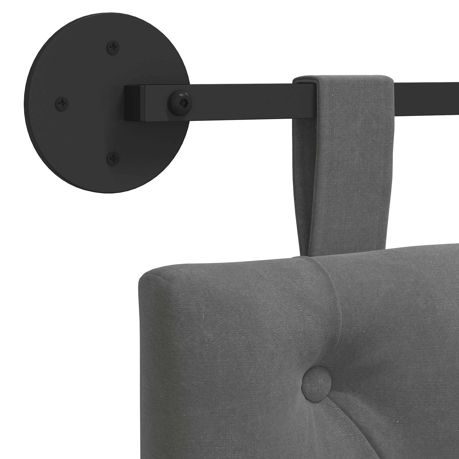 Tête de lit suspendue Gris foncé Velours - XIOS