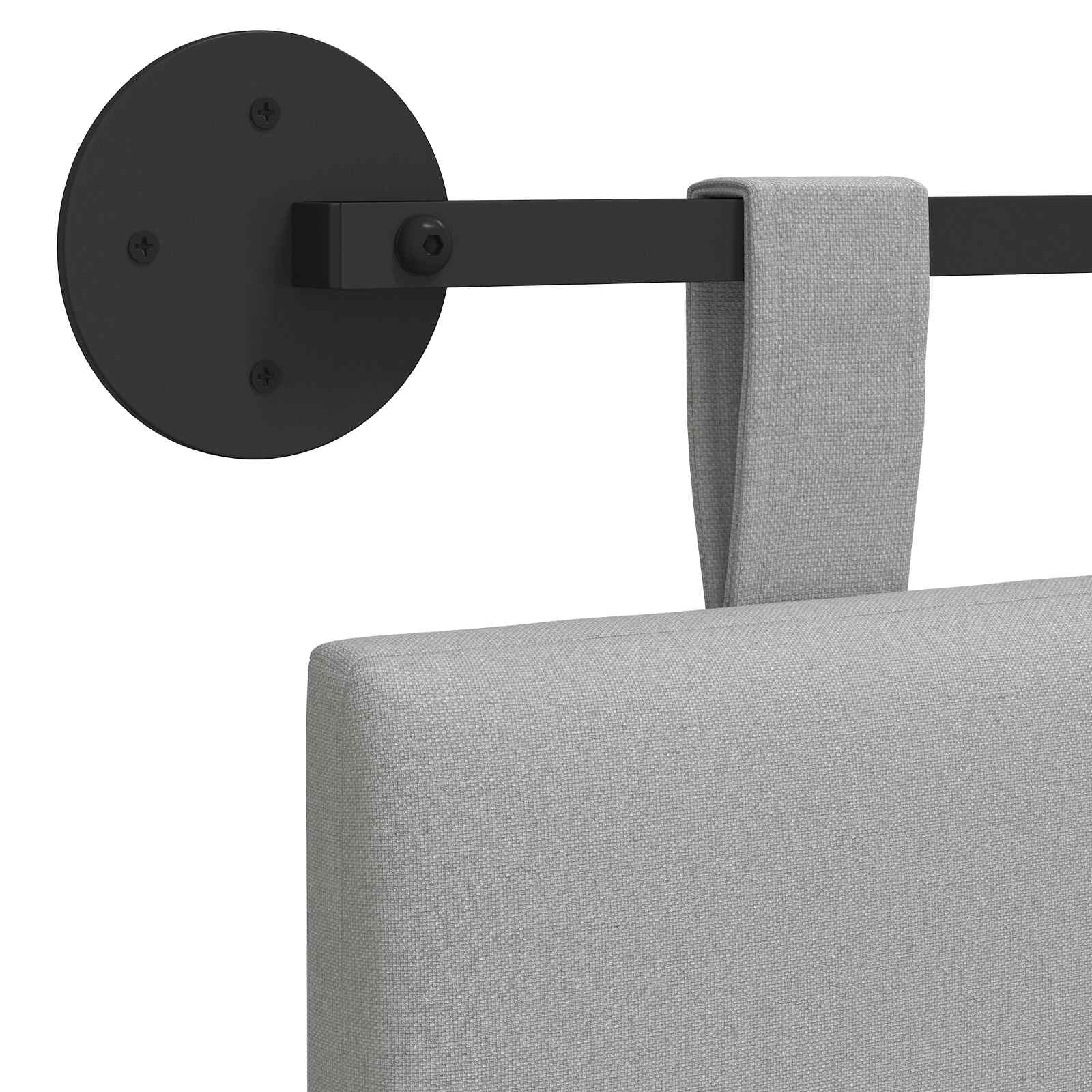 Tête de lit suspendue Gris nuage Tissu - XIOS