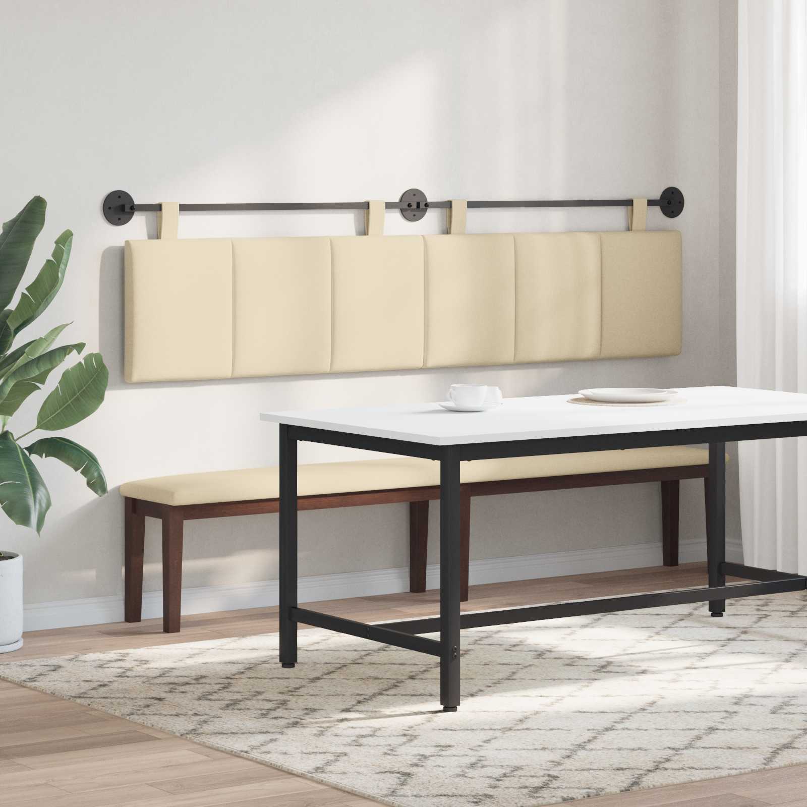 Tête de lit suspendue Crème Tissu - XIOS
