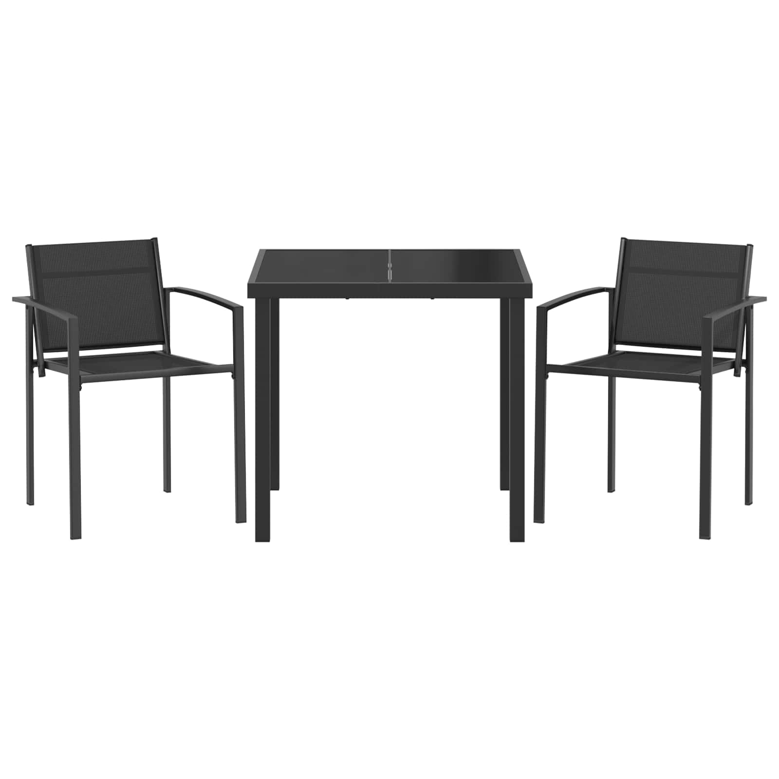 Ensemble de meubles d'extérieur 3 pcs Noir et anthracite - XIOS