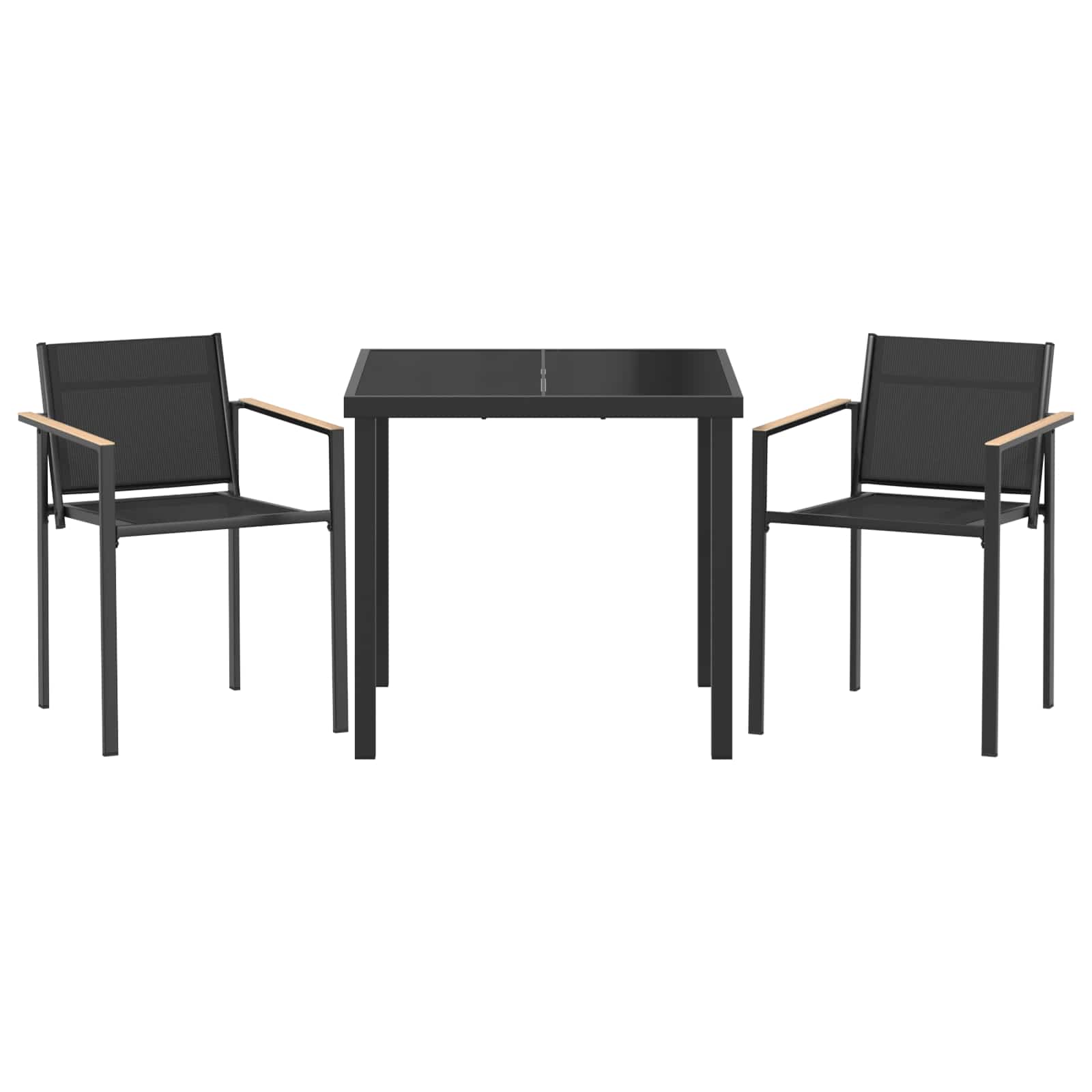 Ensemble de meubles d'extérieur 3 pcs Noir et anthracite - XIOS
