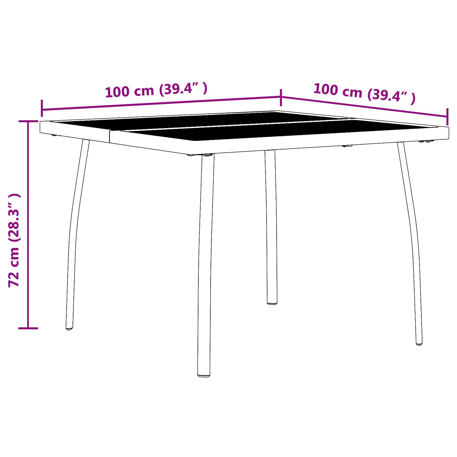 Ensemble de meubles d'extérieur 3 pcs Anthracite Fer et Acier - XIOS