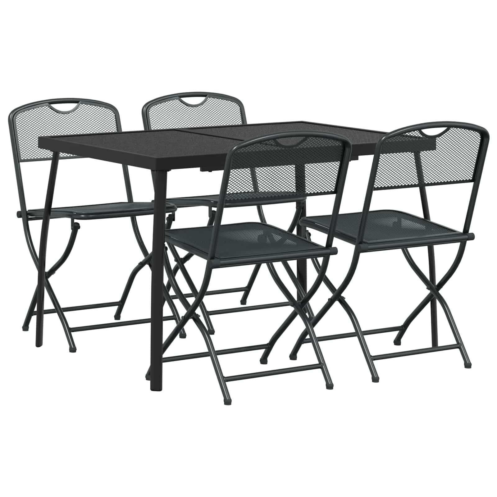 Ensemble de meubles d'extérieur 5 pcs Anthracite Fer et Acier - XIOS