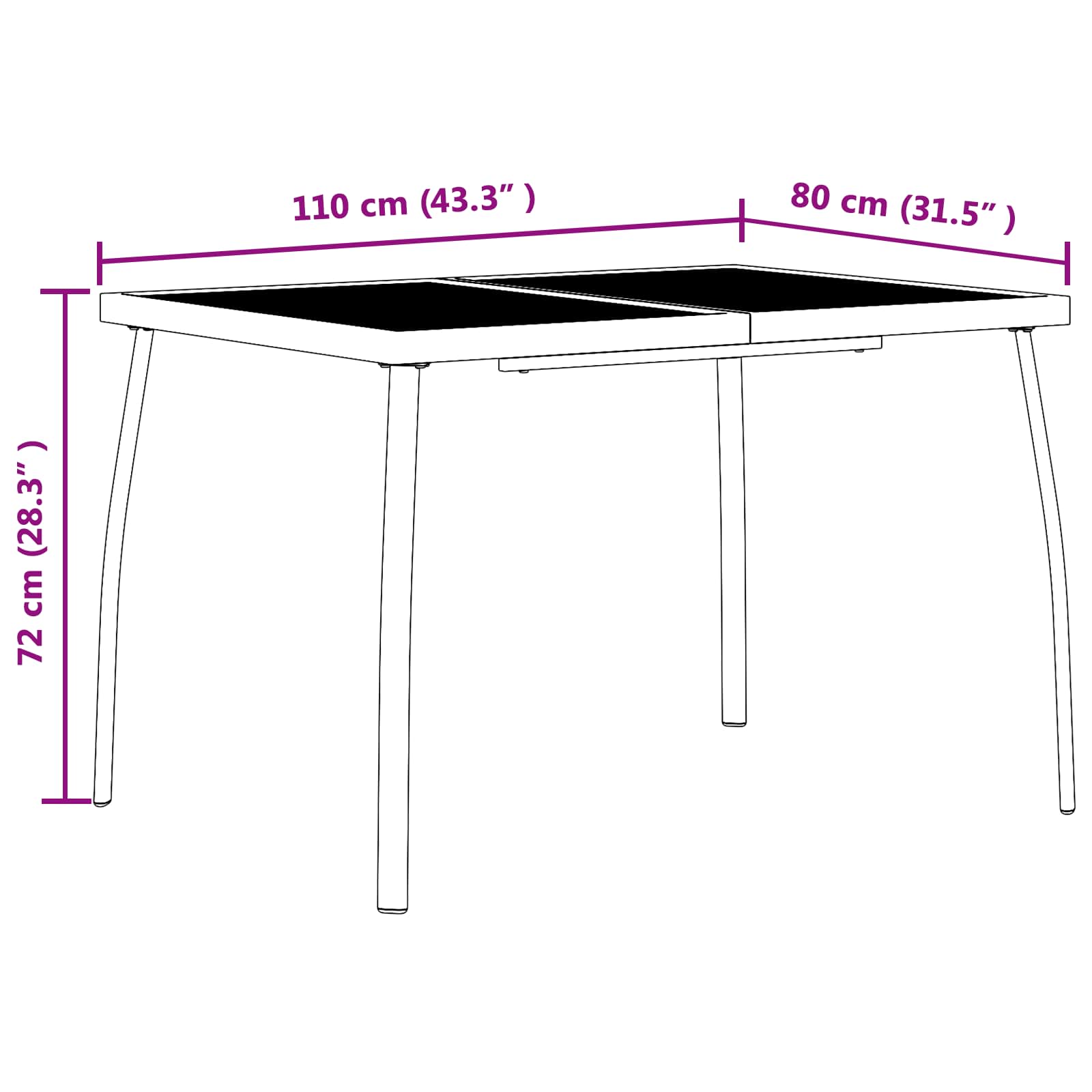 Ensemble de meubles d'extérieur 5 pcs Anthracite Fer et Acier - XIOS