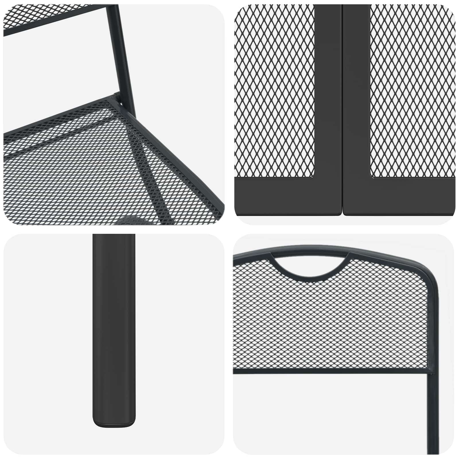 Ensemble de meubles d'extérieur 7 pcs Anthracite Fer et Acier - XIOS