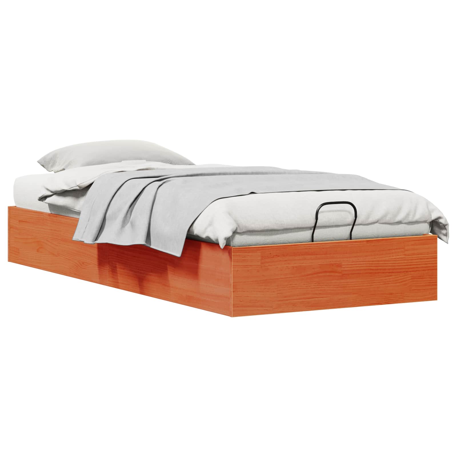 Cadre de lit ottoman avec rangement Brun cire 75 x 190 cm - XIOS