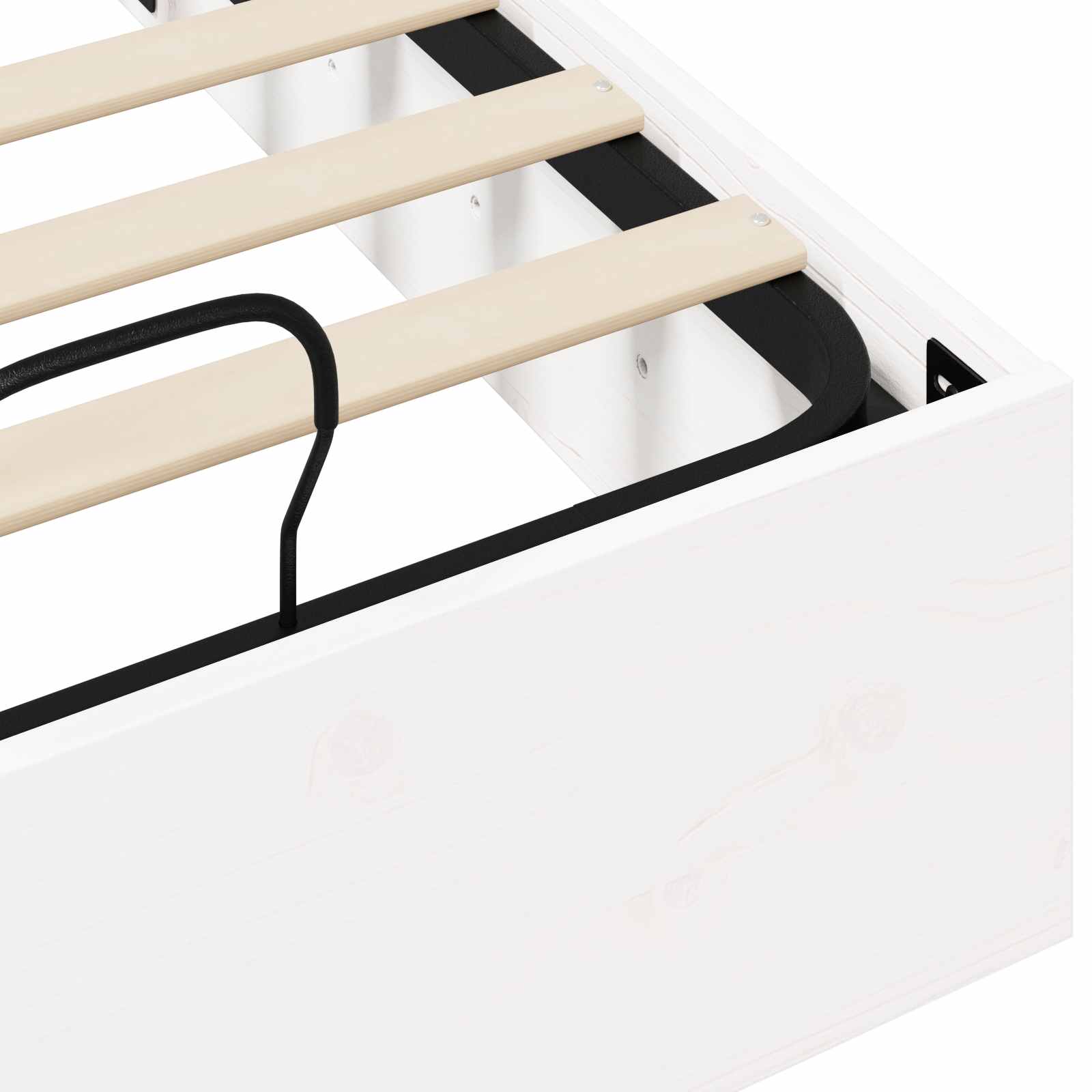 Cadre de lit ottoman avec rangement Blanc 100 x 200 cm - XIOS