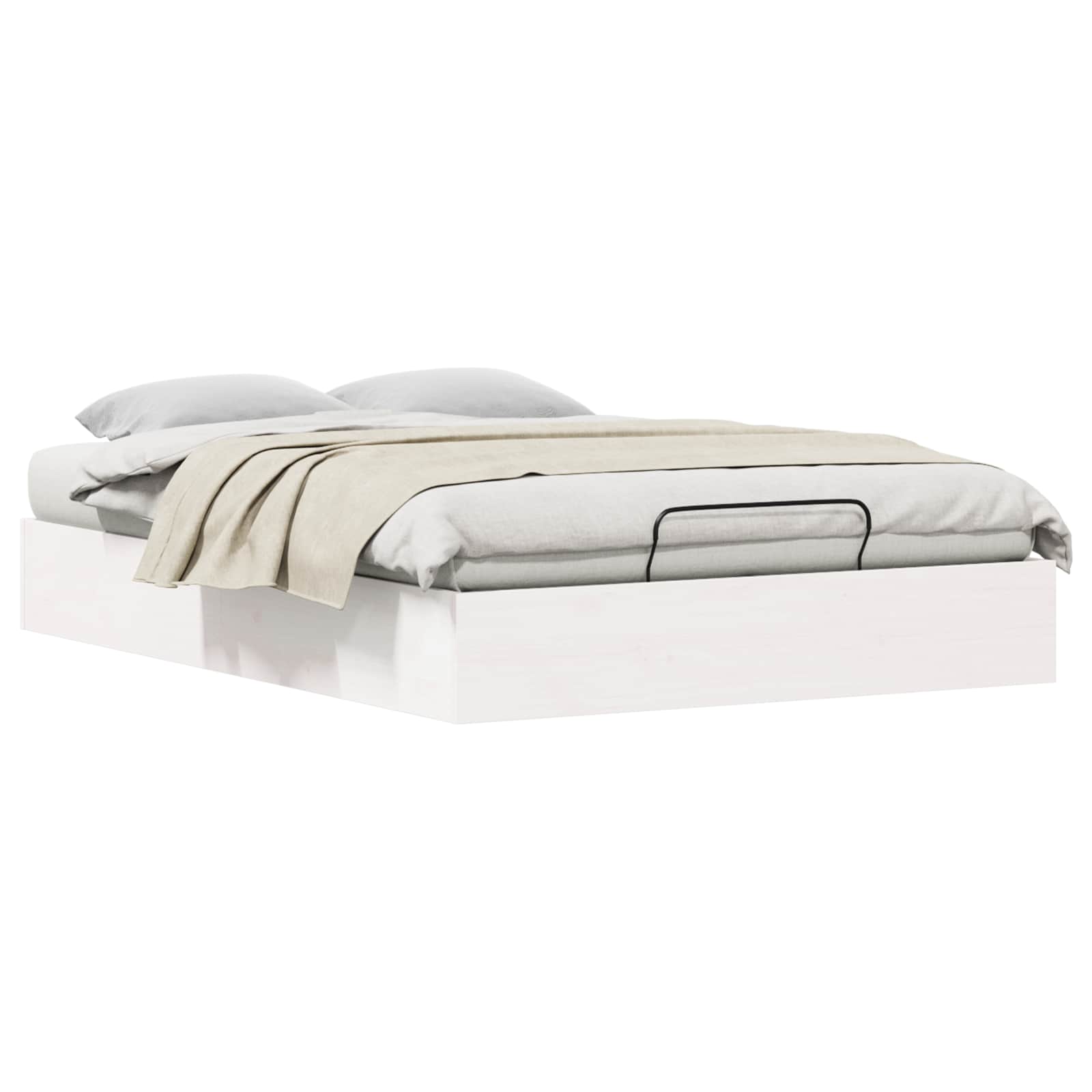 Cadre de lit ottoman avec rangement Blanc 120 x 190 cm - XIOS