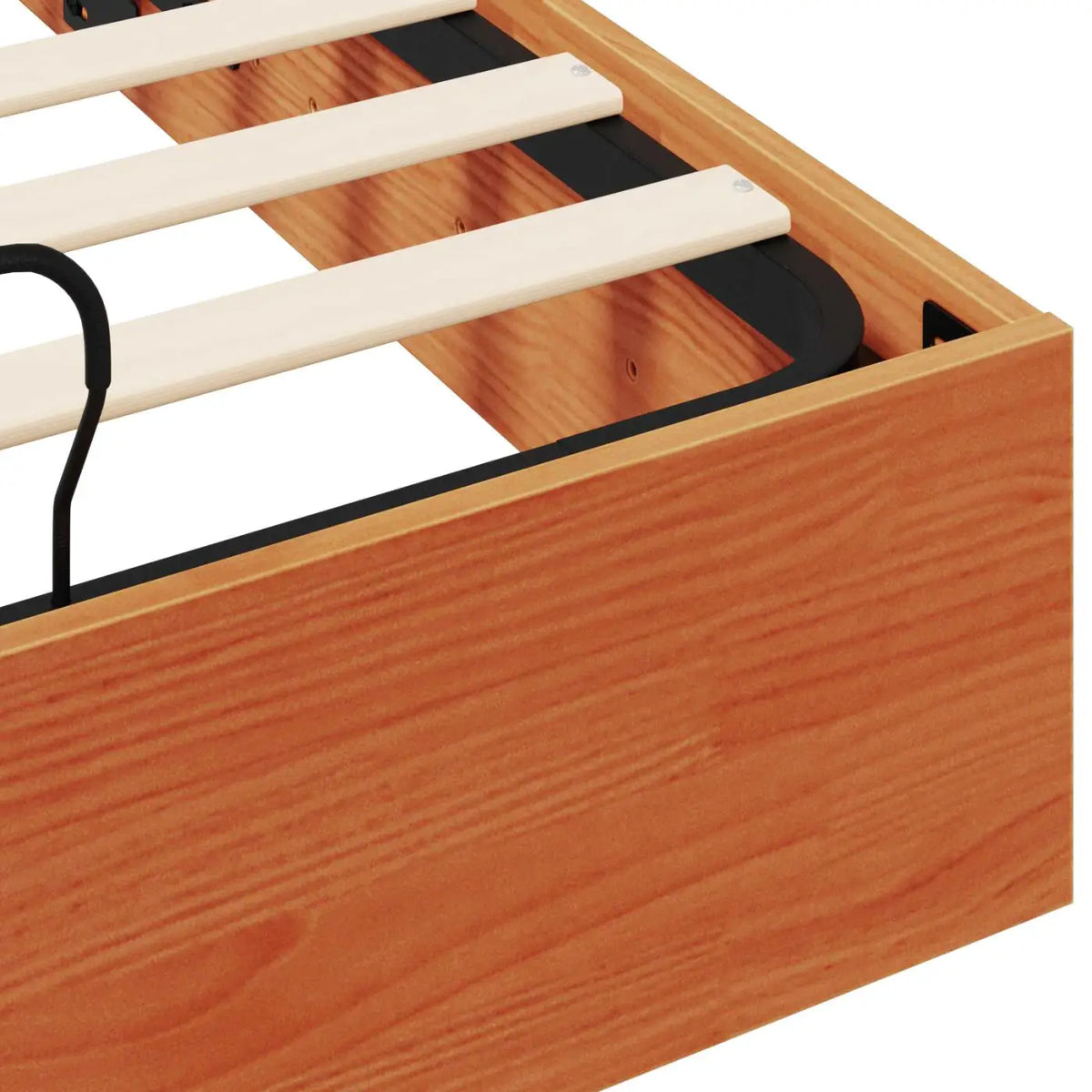 Cadre de lit ottoman avec rangement Brun Ciré 150 x 200 cm - XIOS