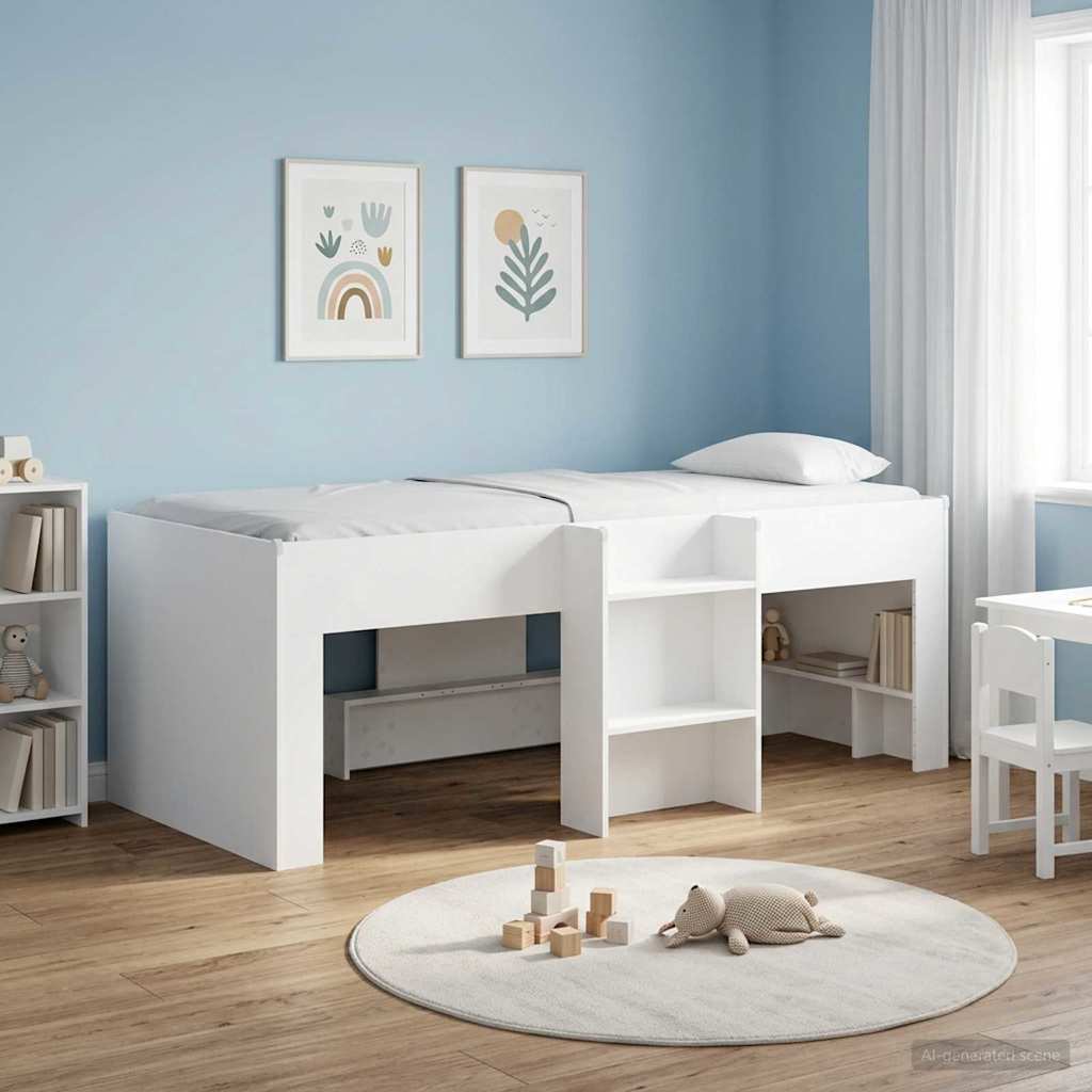 Cadre de Lit Élevé pour Enfants 2 pcs Blanc 80 x 200 cm - XIOS
