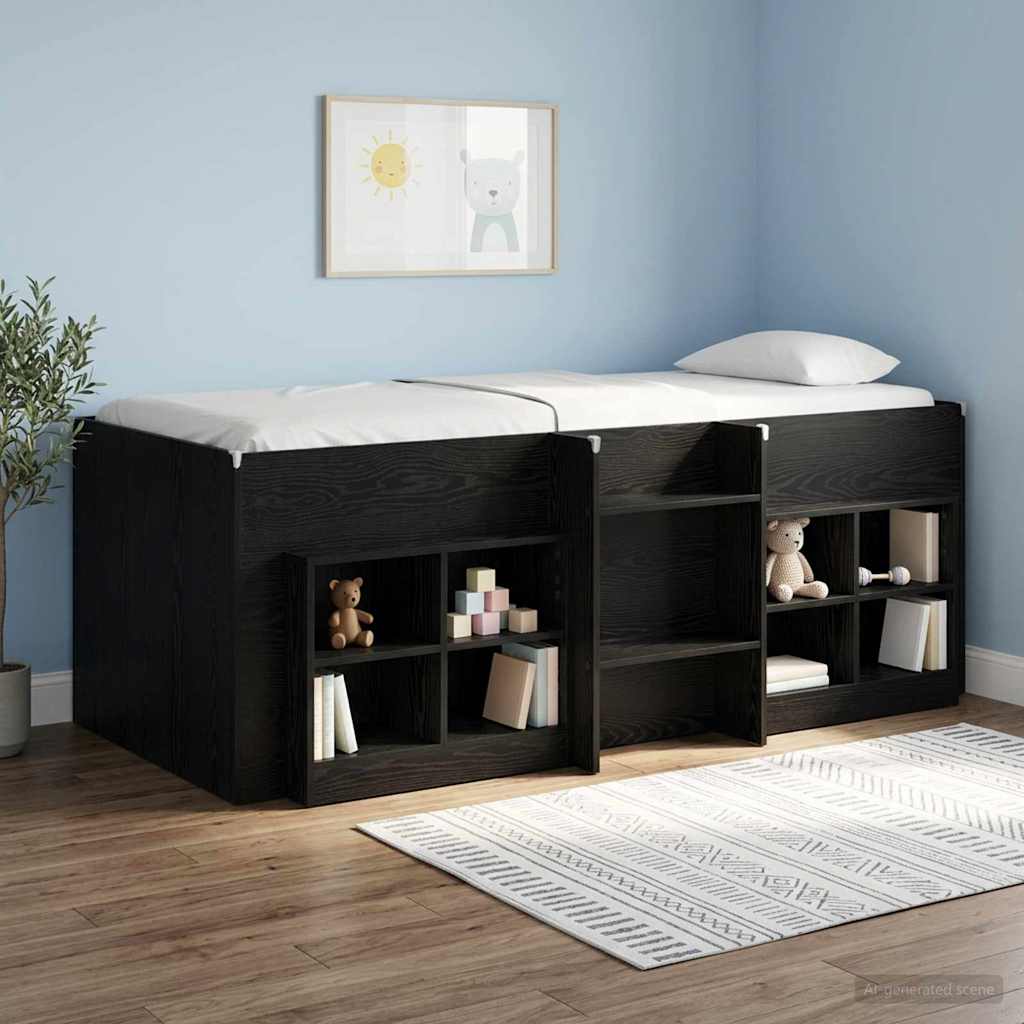 Cadre de Lit Élevé pour Enfants Chêne noir 80 x 200 cm - XIOS