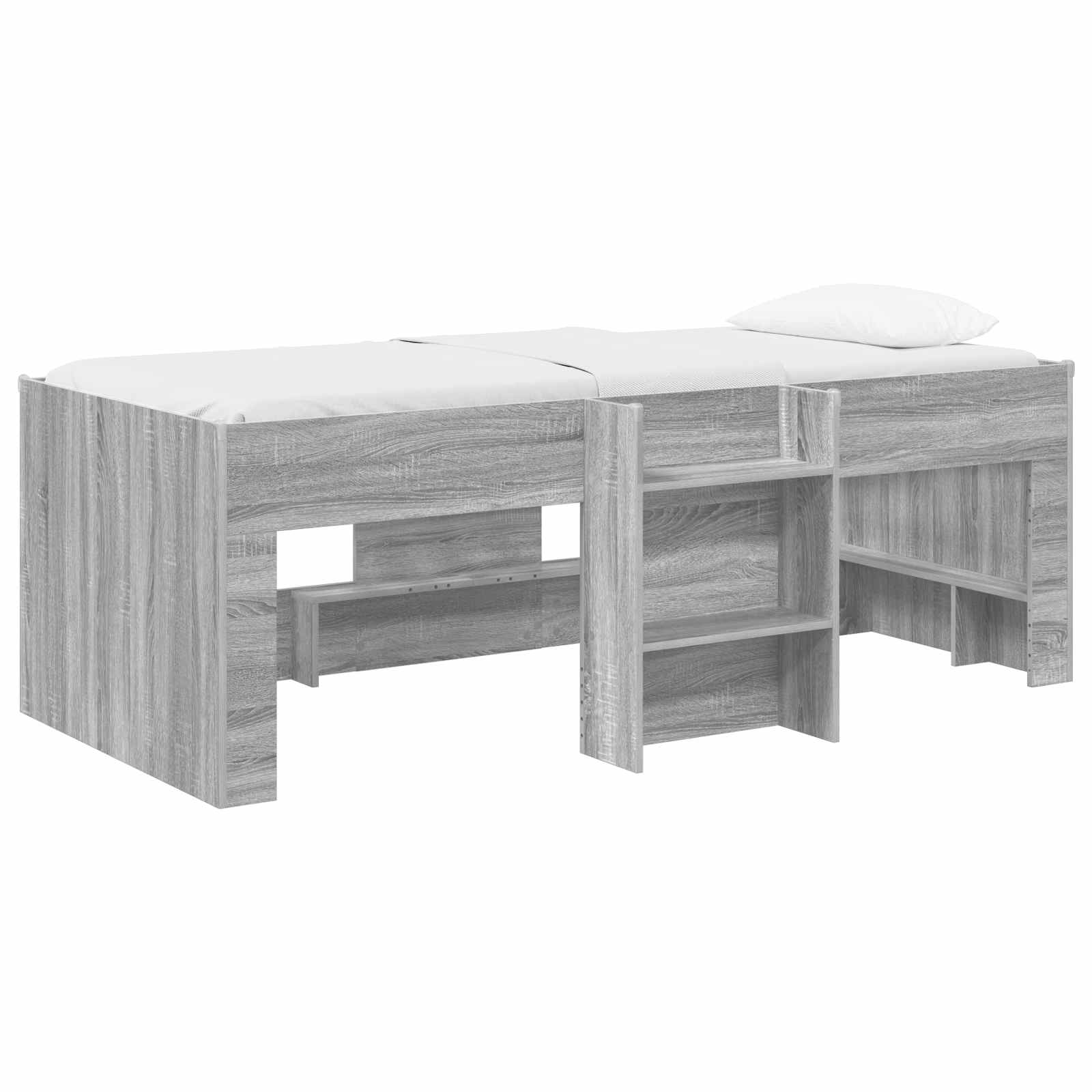 Cadre de Lit Élevé pour Enfants 2 pcs Sonoma gris - XIOS